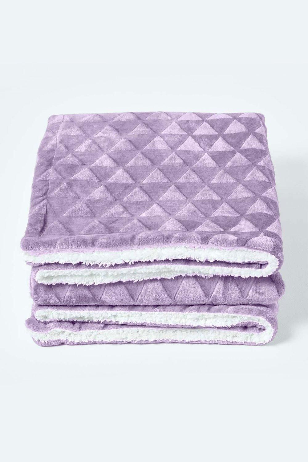 Homescapes Geometric Triangle Velvet Throw image 2