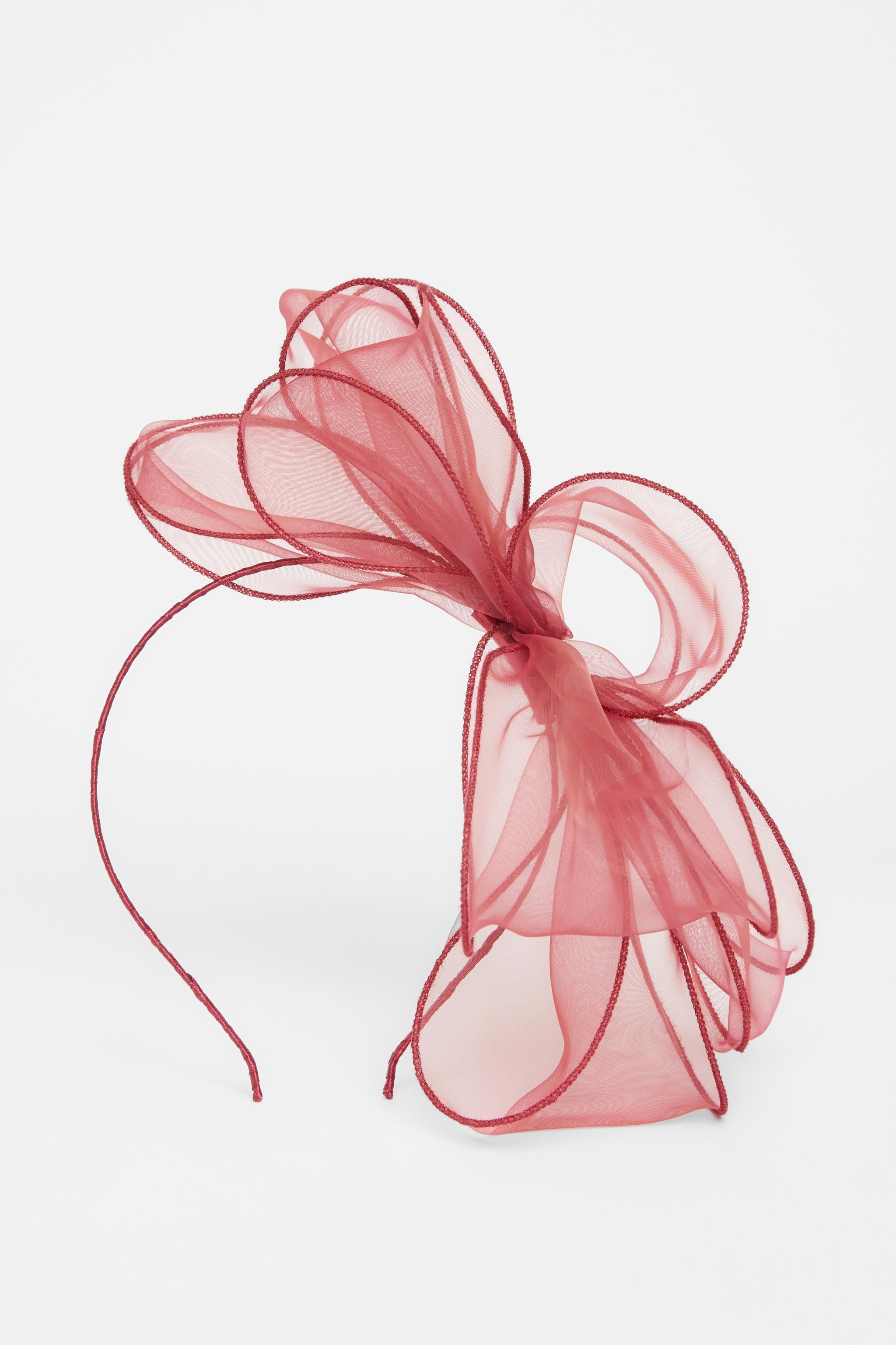 Quiz Burgundy Mesh Headband Fascinator image 2