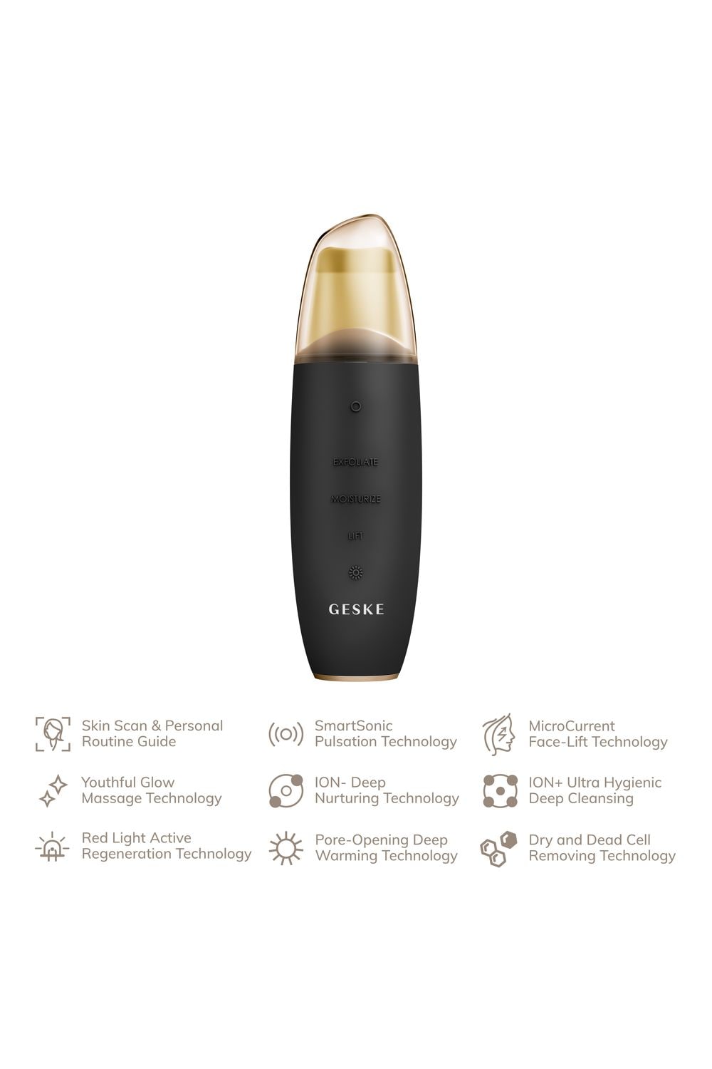 GESKE MicroCurrent Skin Scrubber & Blackhead Remover | 9 in 1 Multi image 2