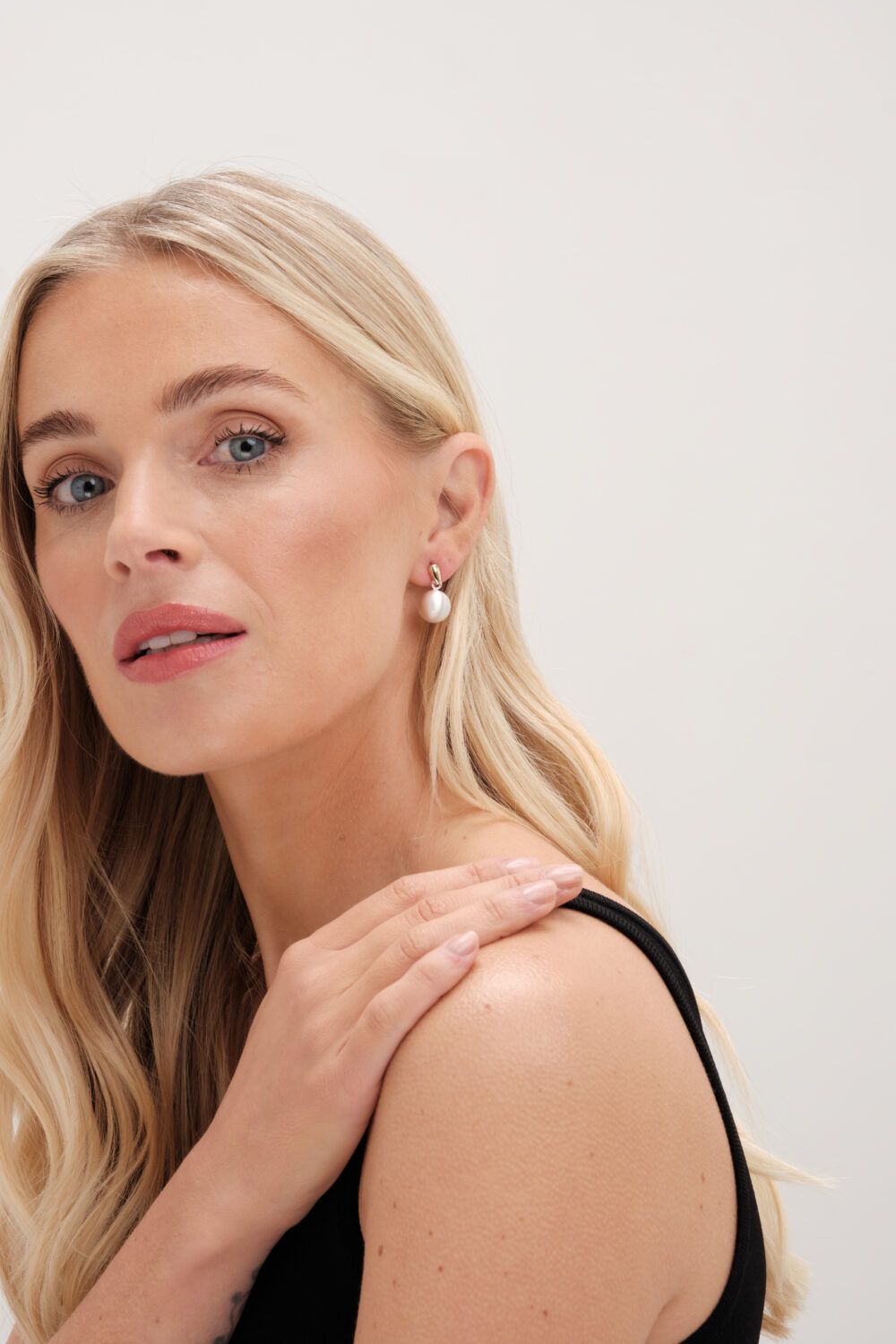 Jon Richard Two Tone Satin Orb Drop Earrings image 2