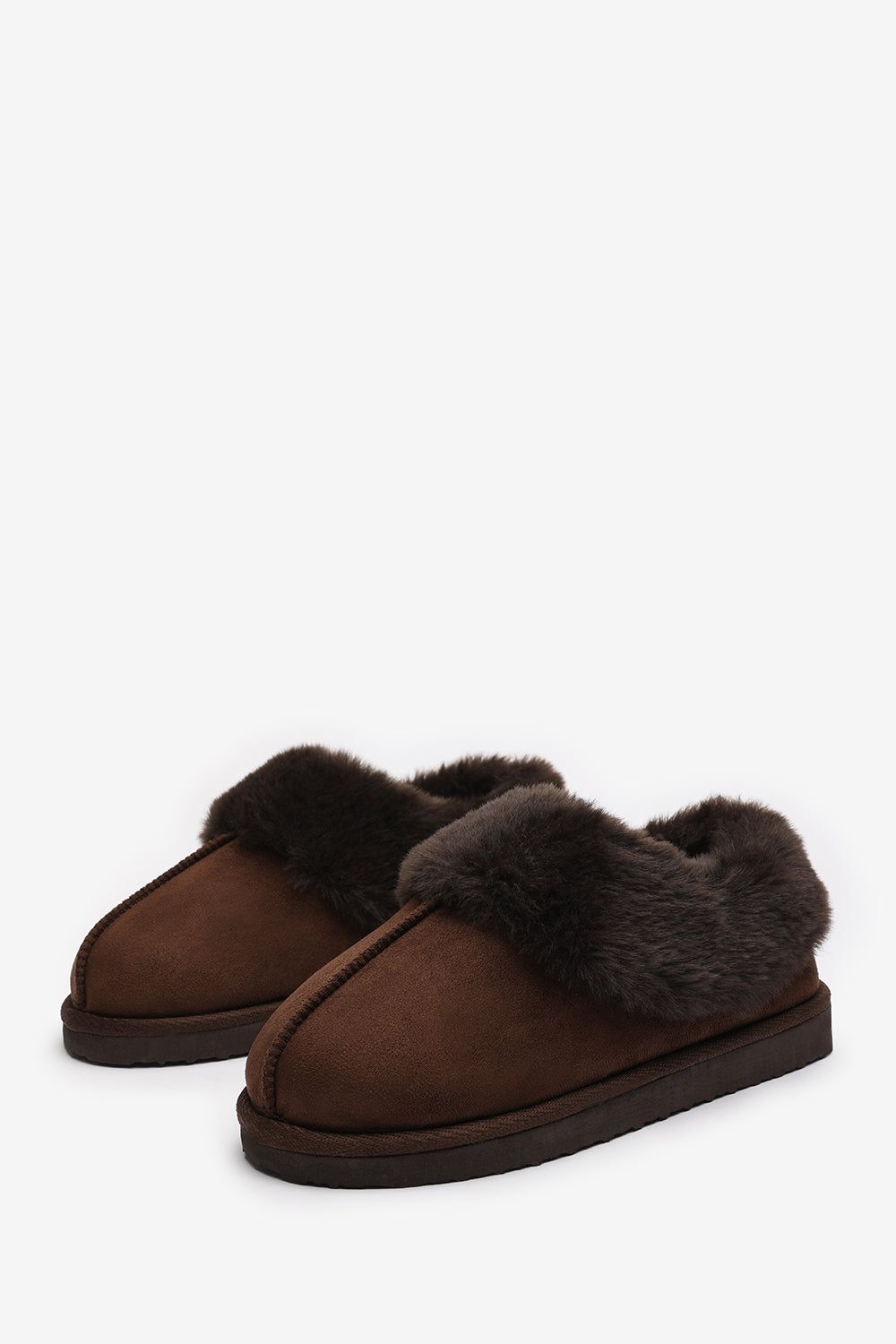 Where's That From 'Inaya' Mule Slippers with Faux Fur Collar Trim image 5