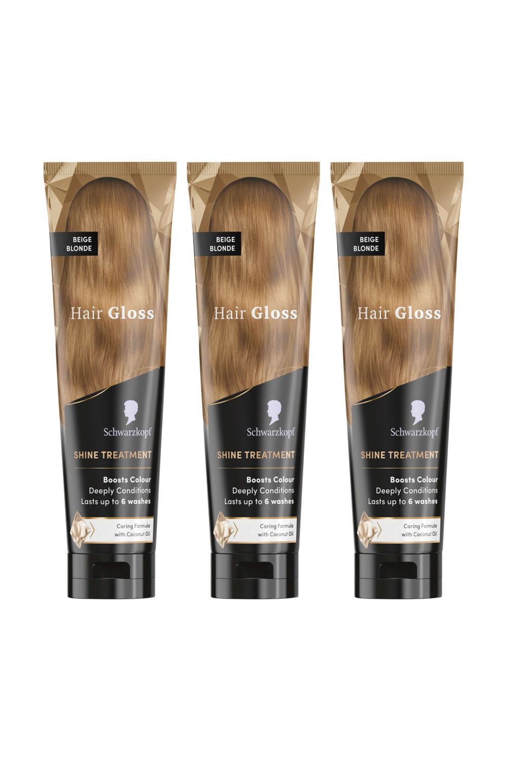 Schwarzkopf 'Hair Gloss' Shine Treatment Beige Blonde 150ml, 3 Pack image 1