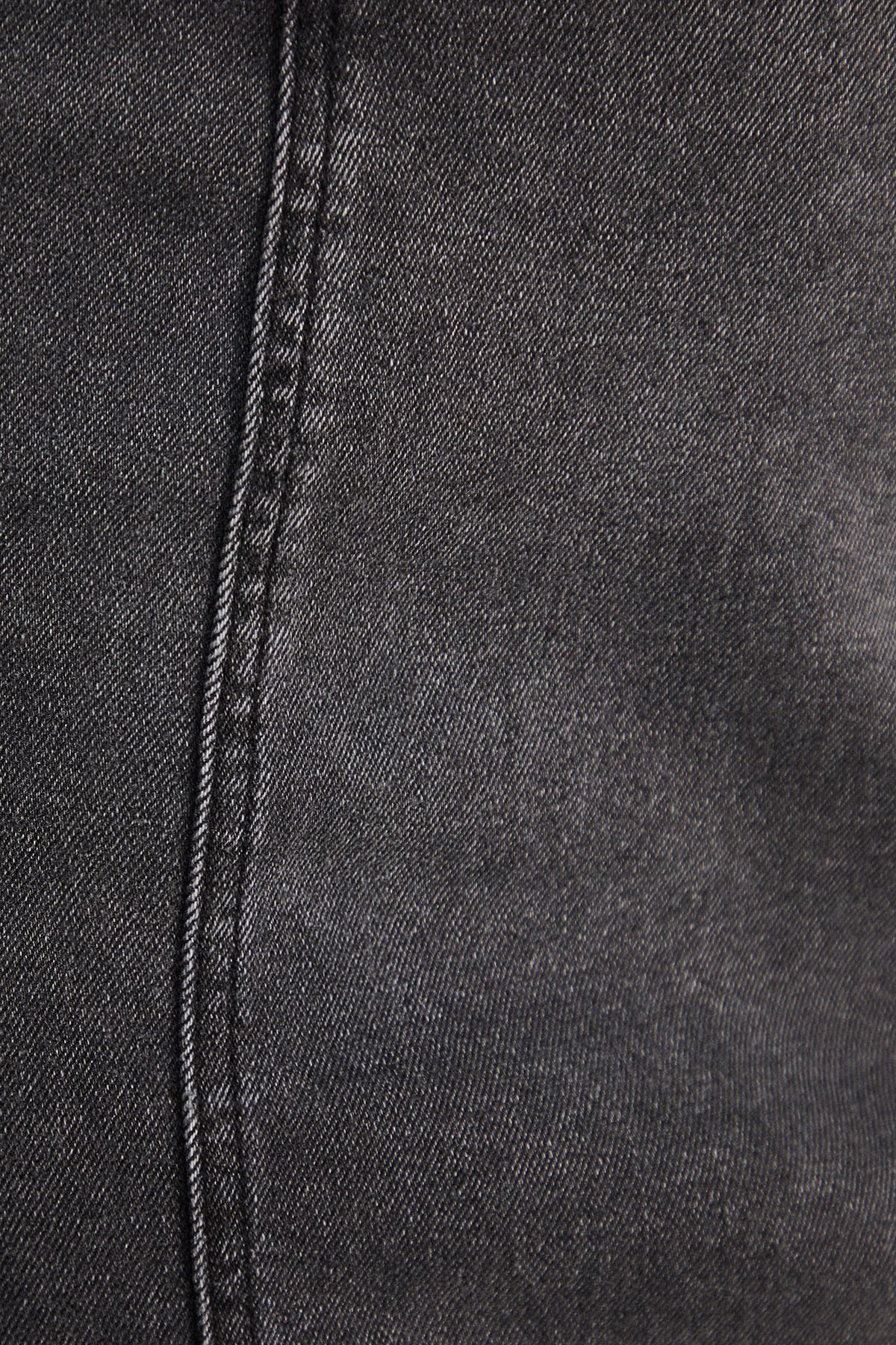 Warehouse Denim Fishtail midi skirt Grey image 5