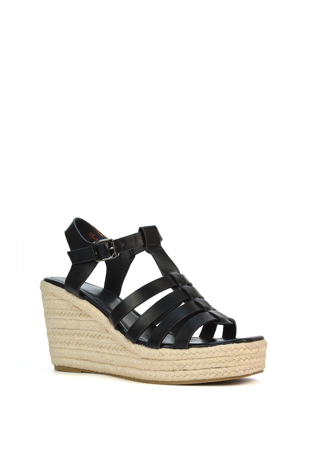 XY London 'Remi' Wedge Heel Platform Espadrille Square Toe Sandals image 2