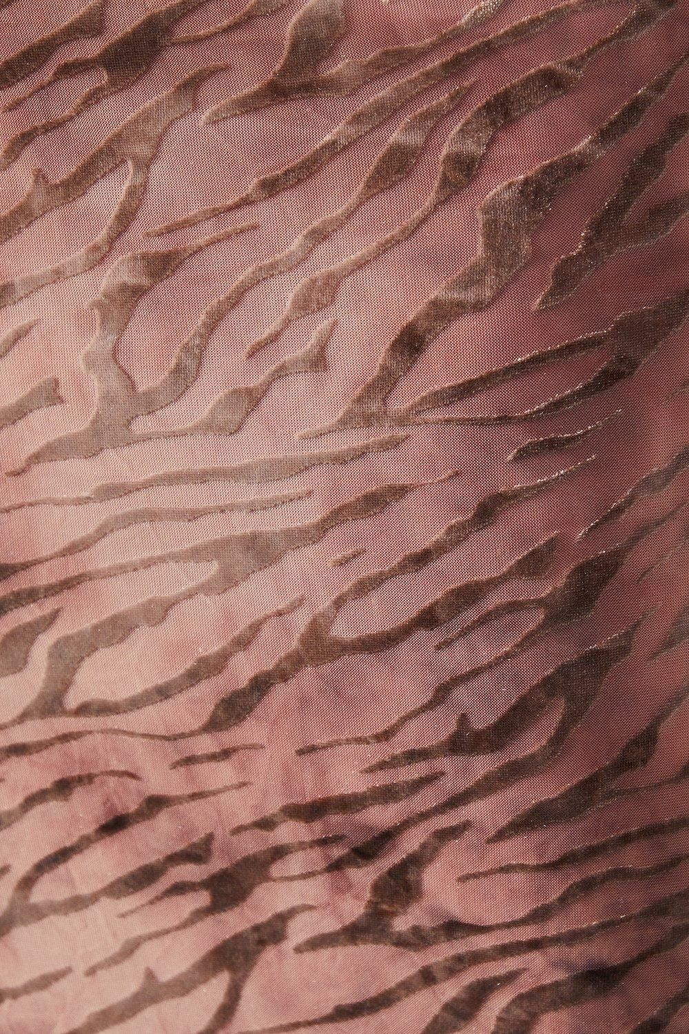 Warehouse Burnout Velvet Column Maxi Skirt Zebra image 5