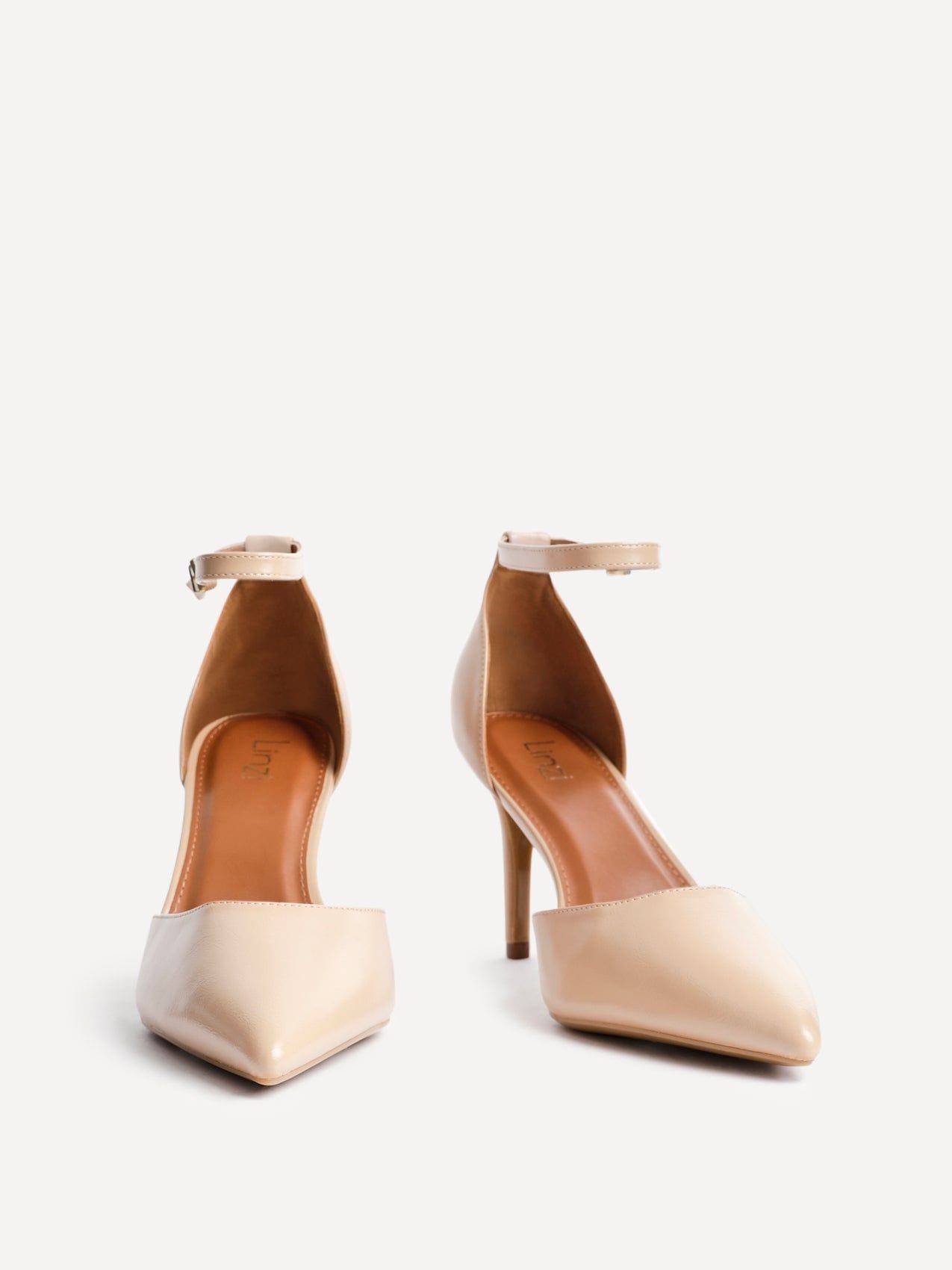 Linzi Thea Camel Faux Leather Classic Stiletto Court Heel image 3