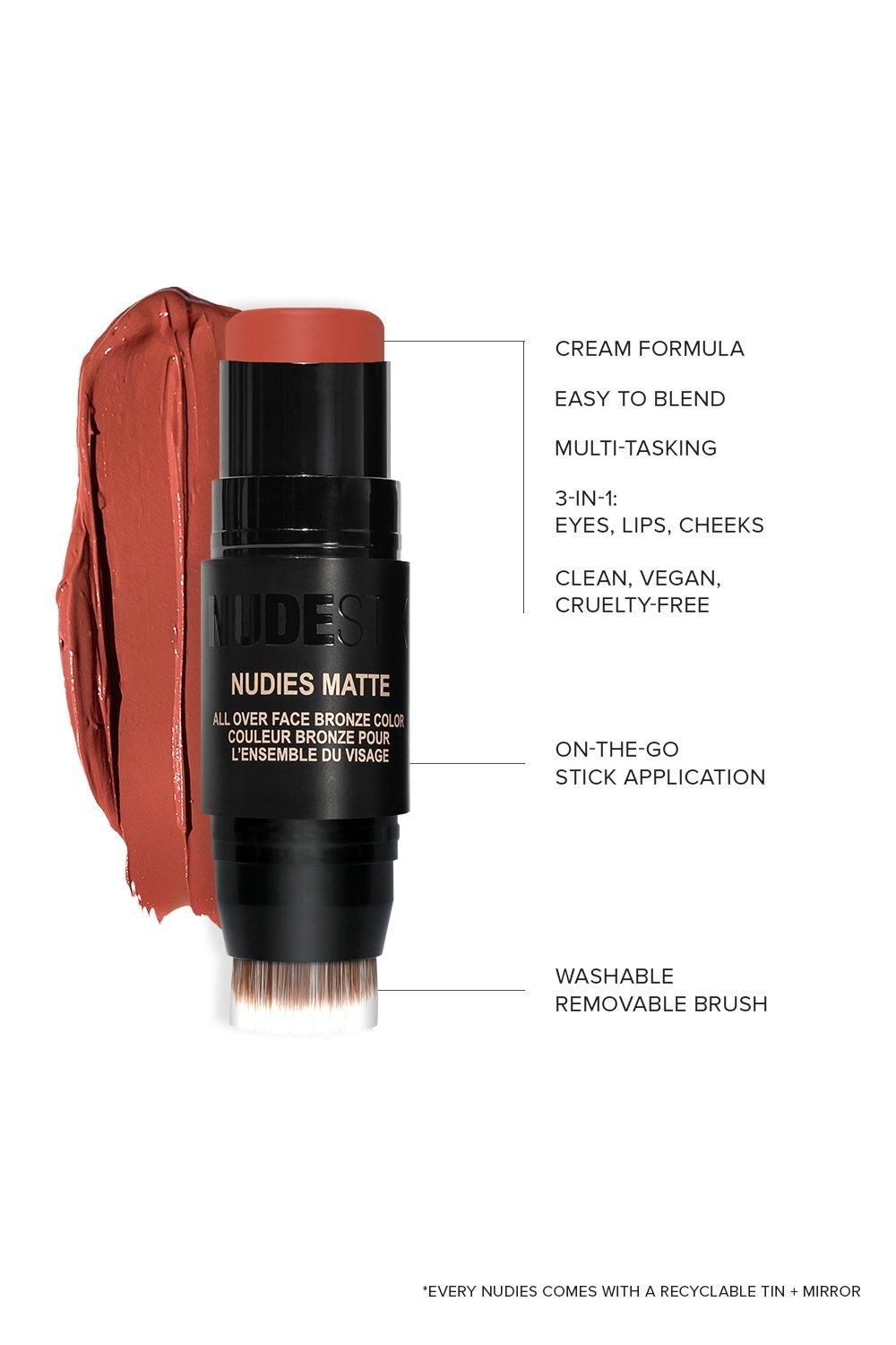 Nudestix Nudies All Over Face Matte Bronze Beach Babe image 4