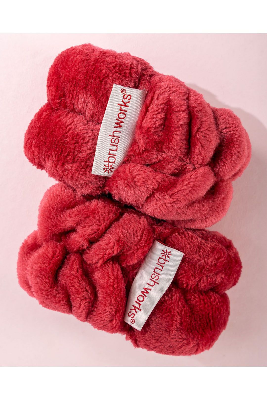 Brushworks Limited Edition Microfibre Wrist Wash Bands Red image 3
