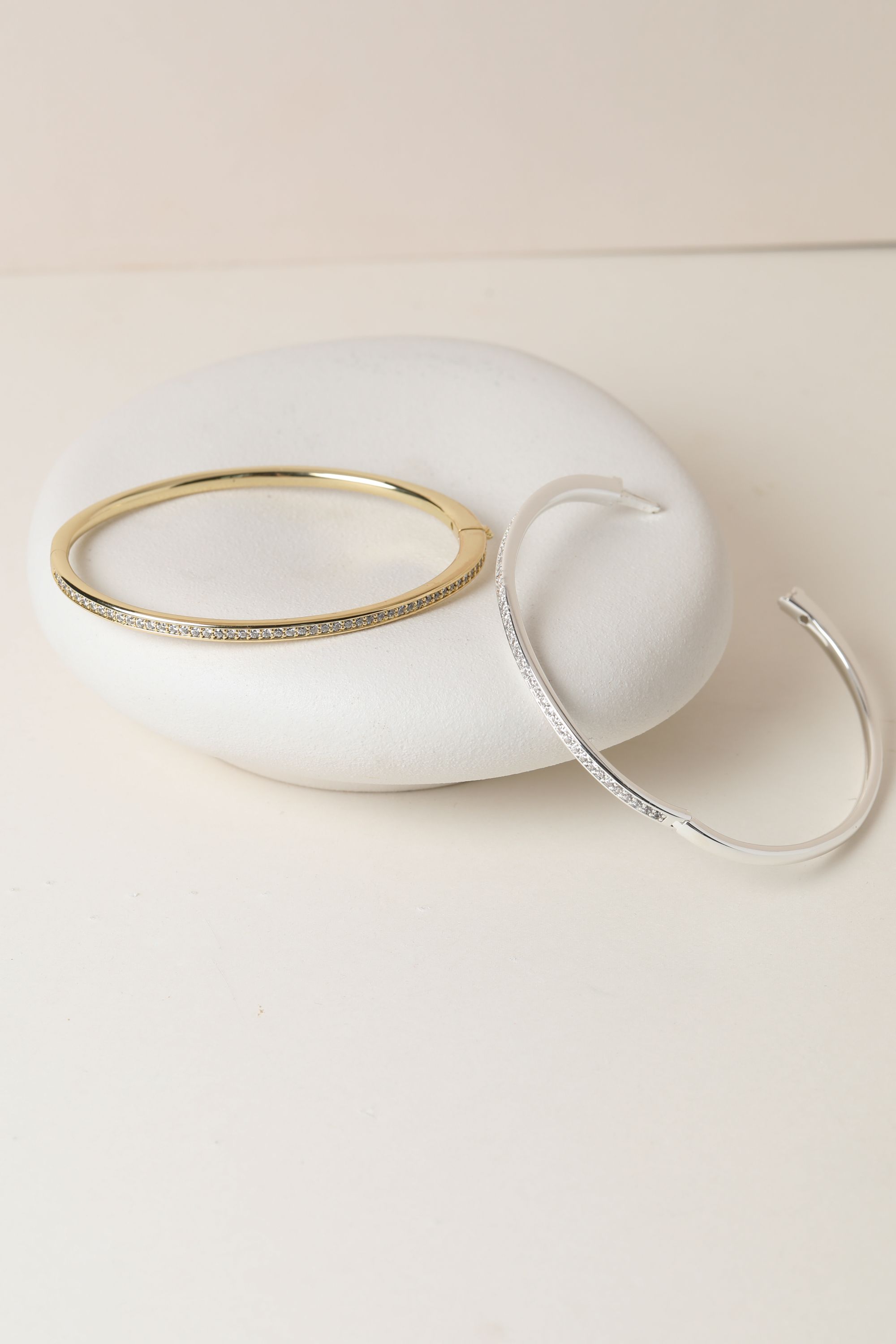 Jon Richard 14K Gold Plated and Pave Bangle image 3