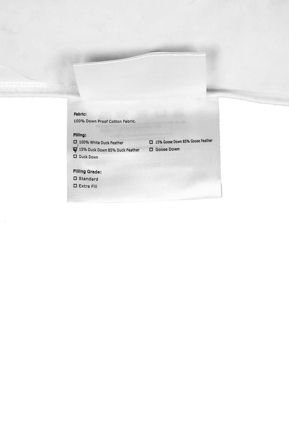 Homescapes White Duck Feather and Down Pillow Pair image 3