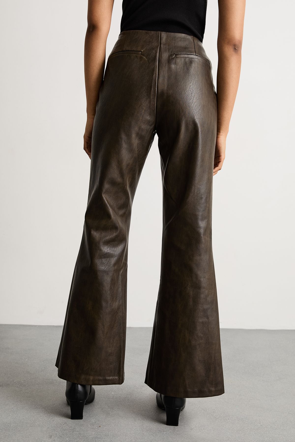 Warehouse Pu Oversized Blazer Co-ord Chocolate image 3