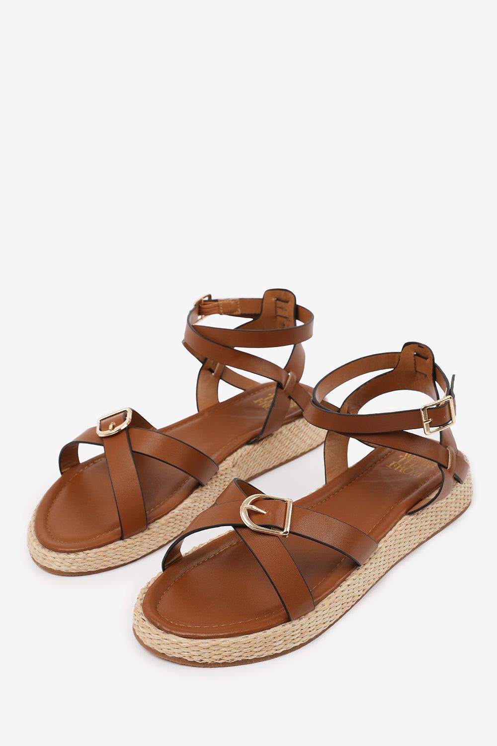 Where's That From 'Sofia' Wide Fit Cross Over Buckle Strap Sandals image 3