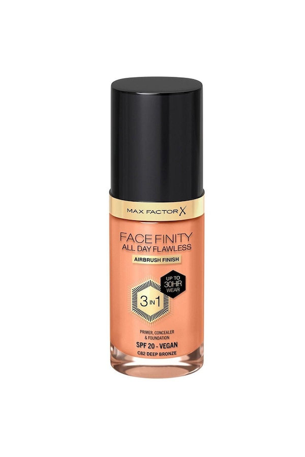 Max Factor Facefinity All Day Flawless 3 in 1 Vegan Foundation Deep Bronze