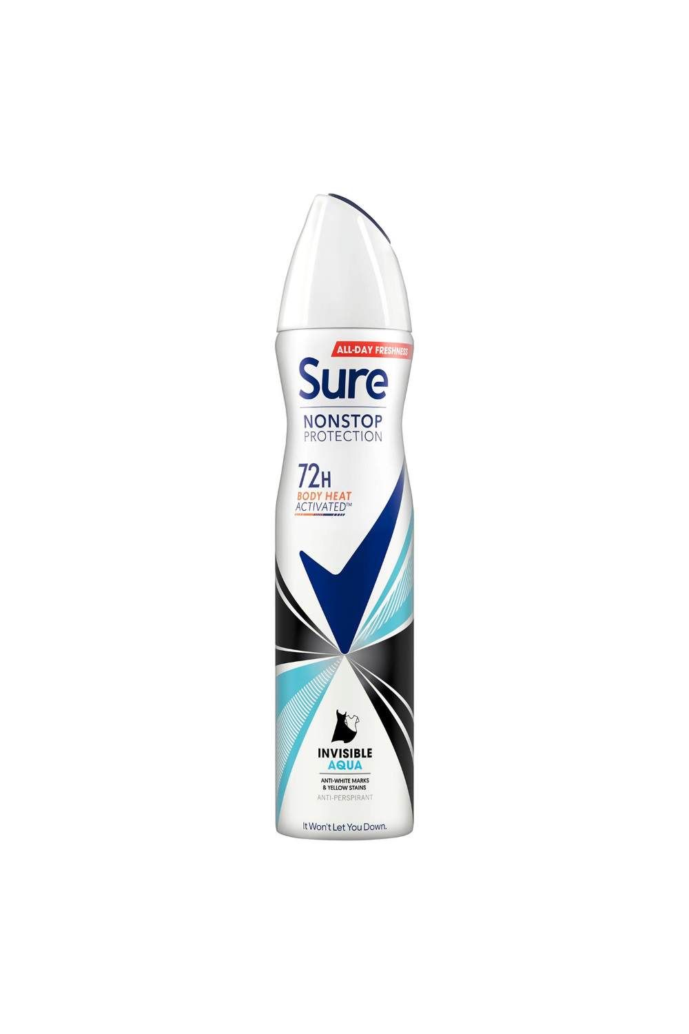Sure Women 'Antiperspirant' 72H Protection Invisible Aqua Deo, 6x250ml image 2