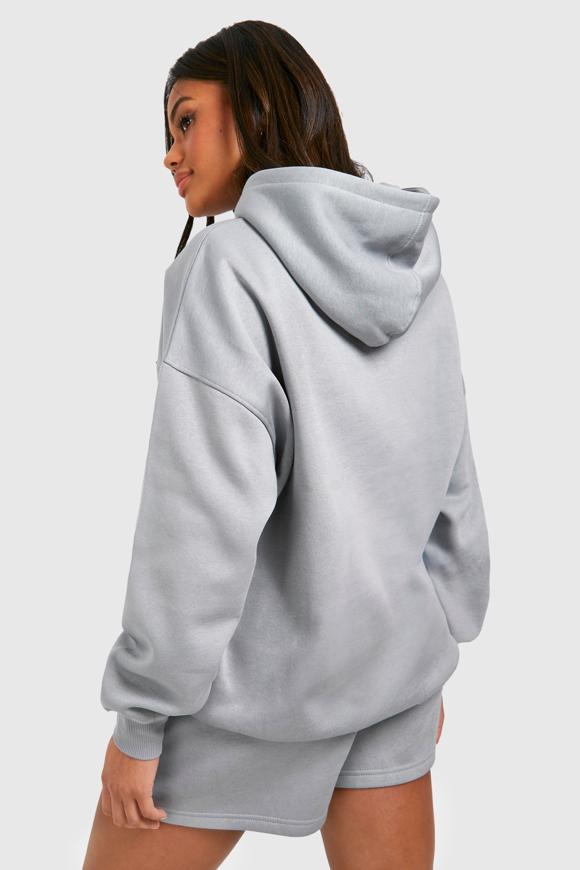 DSGN Studio DSGN Studio Self Fabric Applique Oversized Hoodie Light Blue image 2