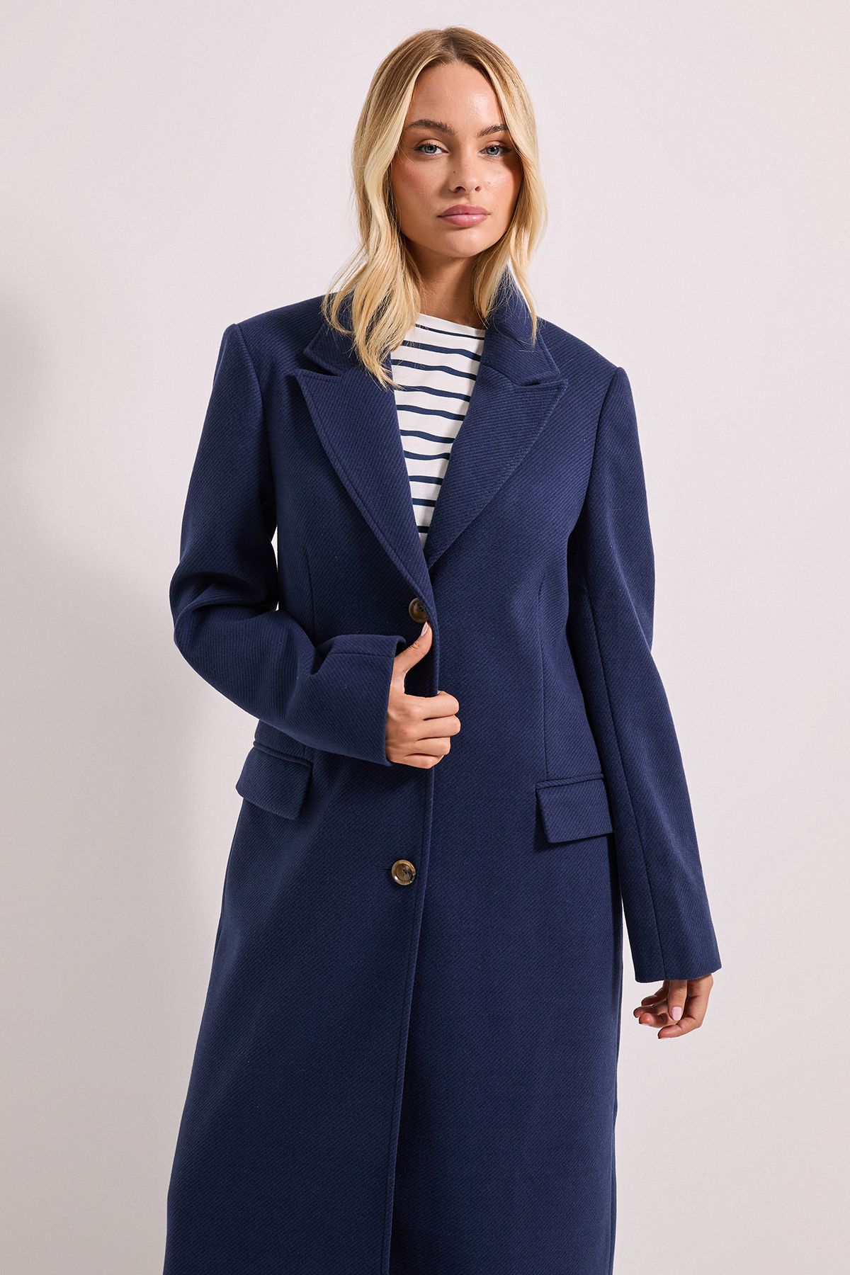 Dorothy Perkins Single Breasted Coat Navy image 2