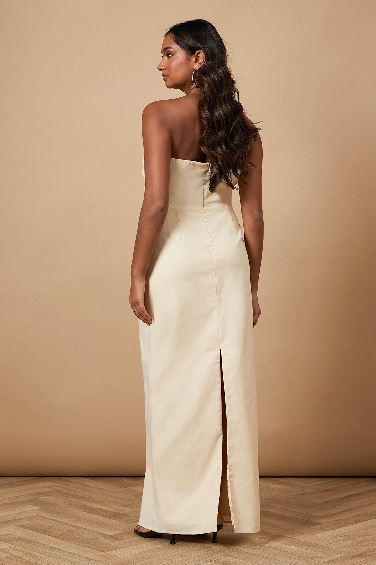 Oasis Strapless Maxi Dress Stone image 3
