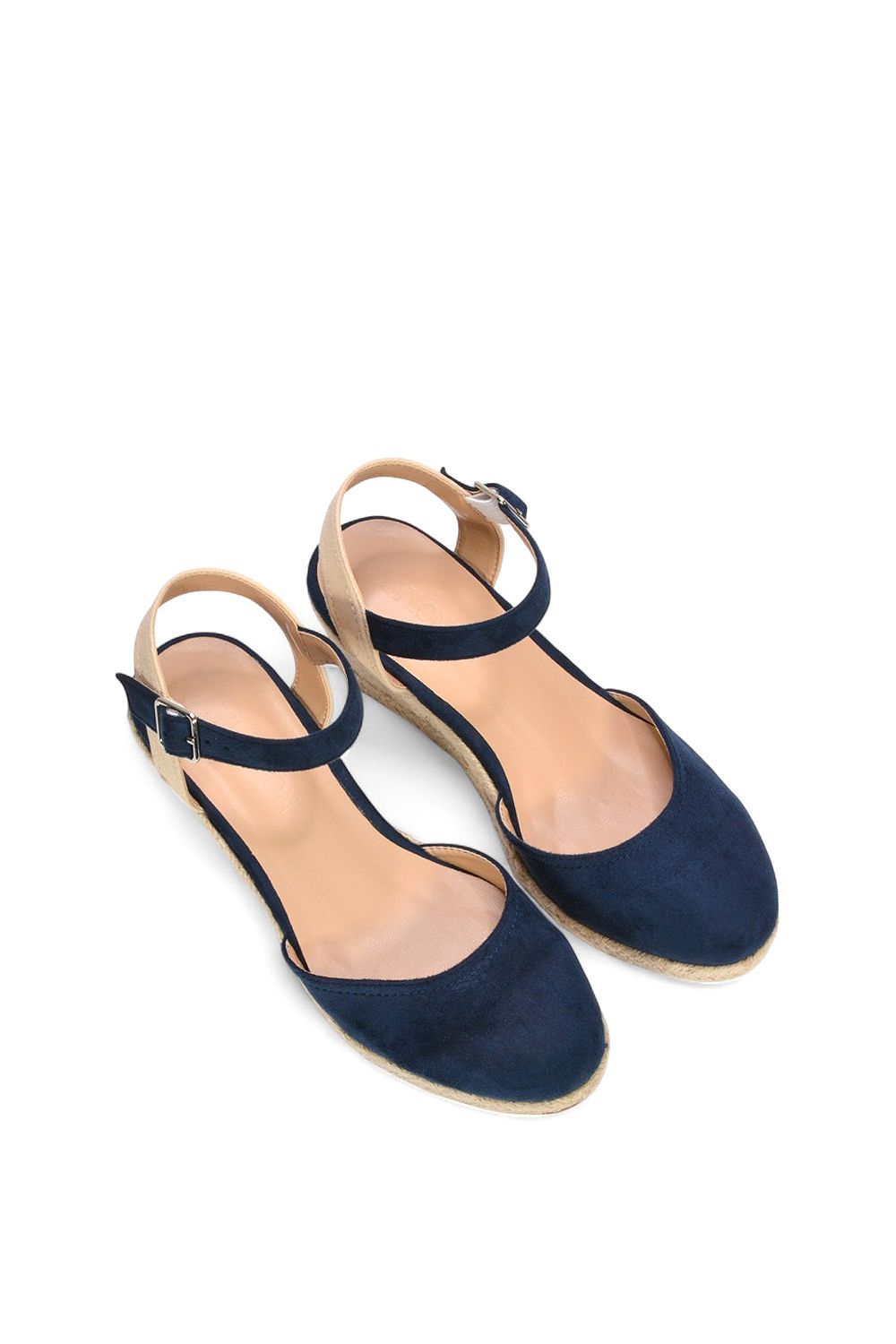 XY London 'Joey' Closed Toe Ankle Strap Espadrille Wedge Platform Shoes image 6