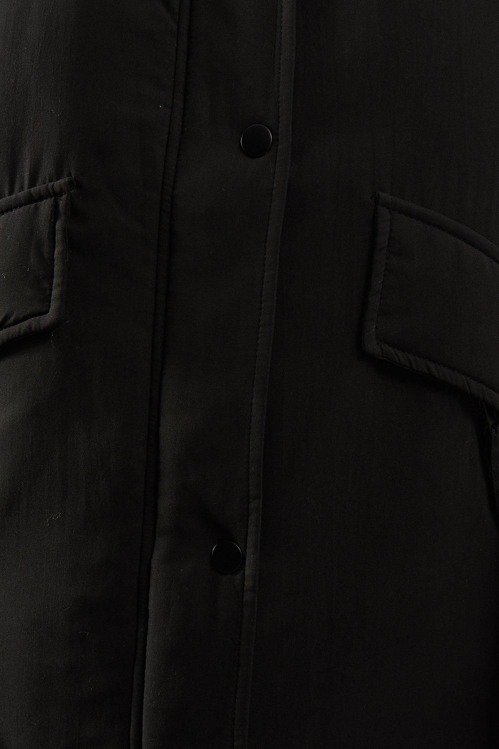 MissPap Zip Pocket Puffer Gilet Black image 5