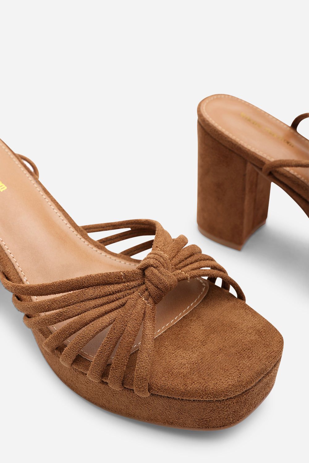 Where's That From 'Delphine' Suede Platform Heels with Twisted Knot Straps image 5