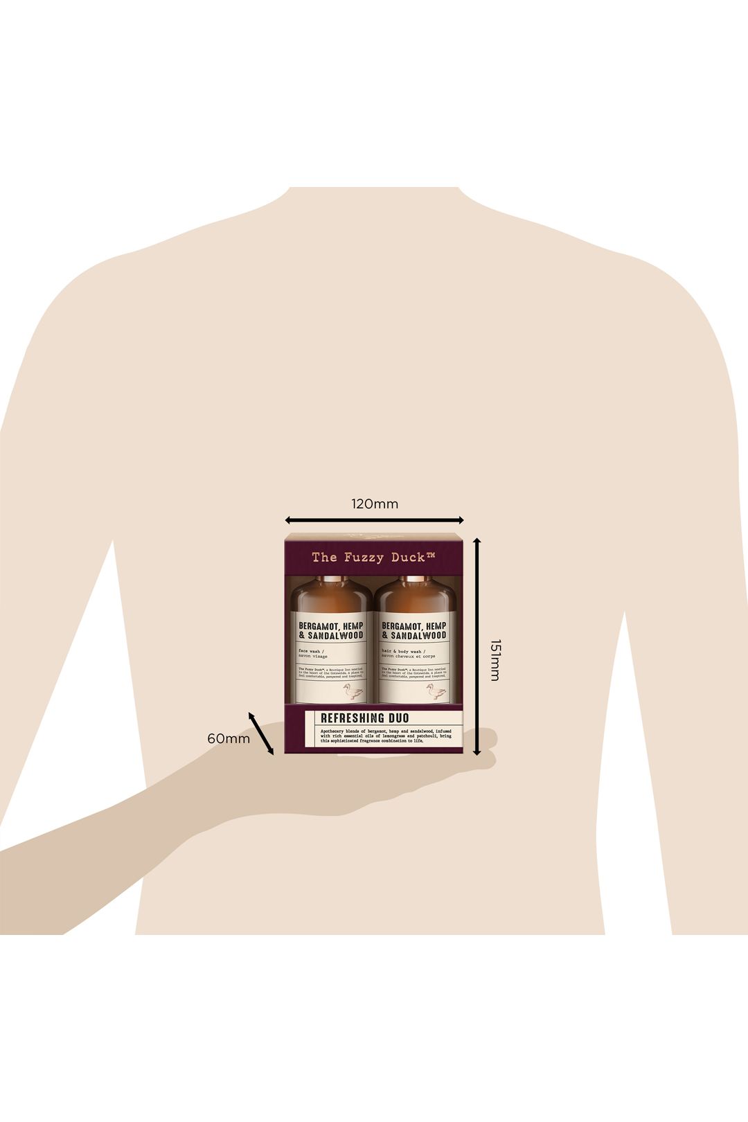 Baylis & Harding The Fuzzy Duck Bergamot, Hemp & Sandalwood Men's Refreshing Duo Gift Set Multi image 7