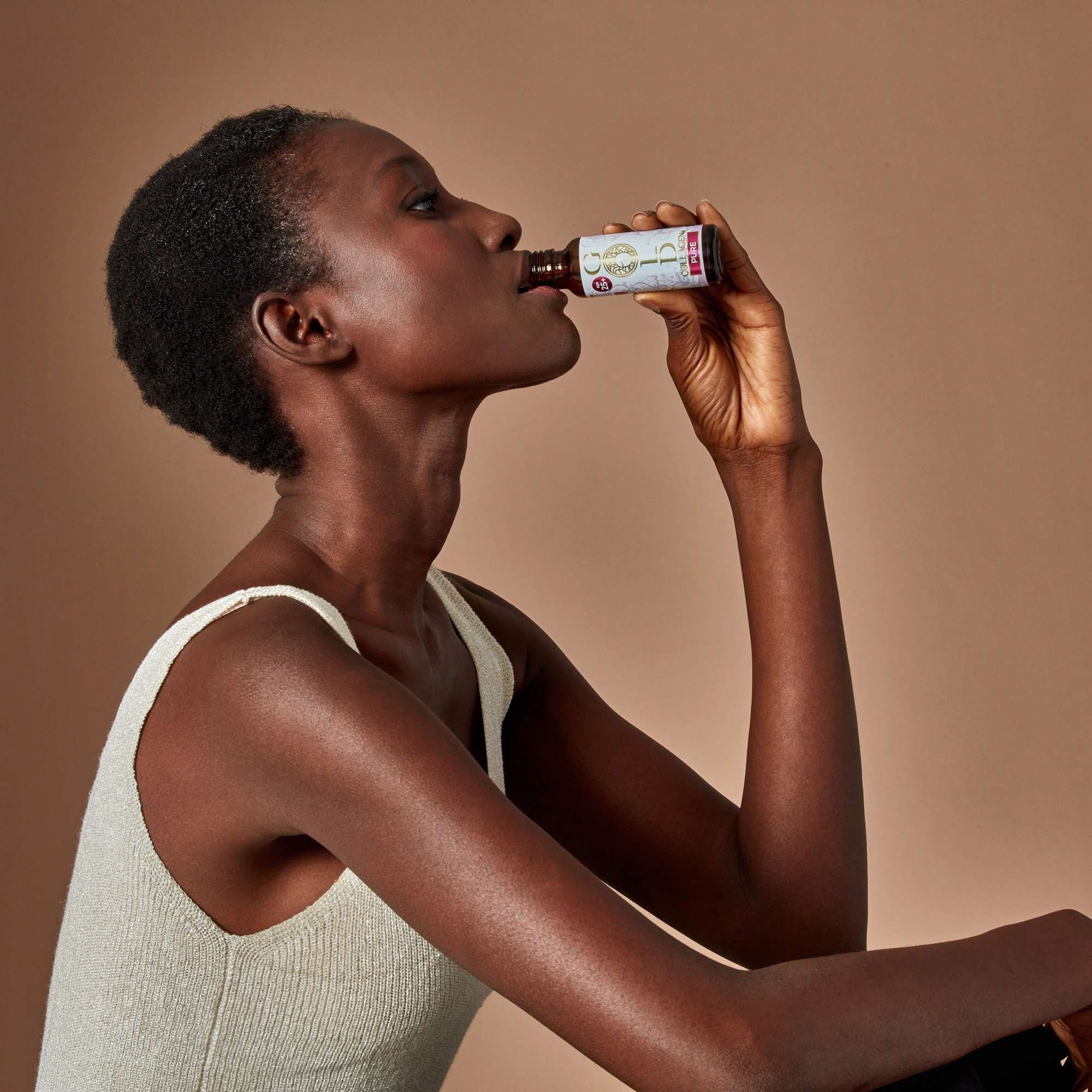 Gold Collagen Liquid Supplement Pure Skin, Hair & Nail Health Liquid Supplement For 25+ 10 x 50ml image 3