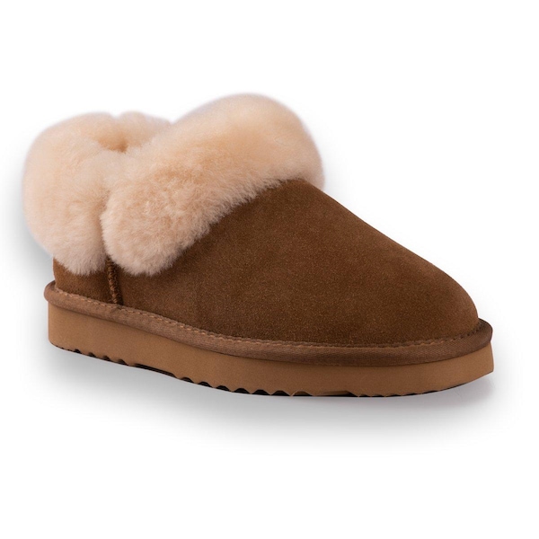 Aus Wooli Australia Sheepskin Wool Traditional Ankle Slippers
