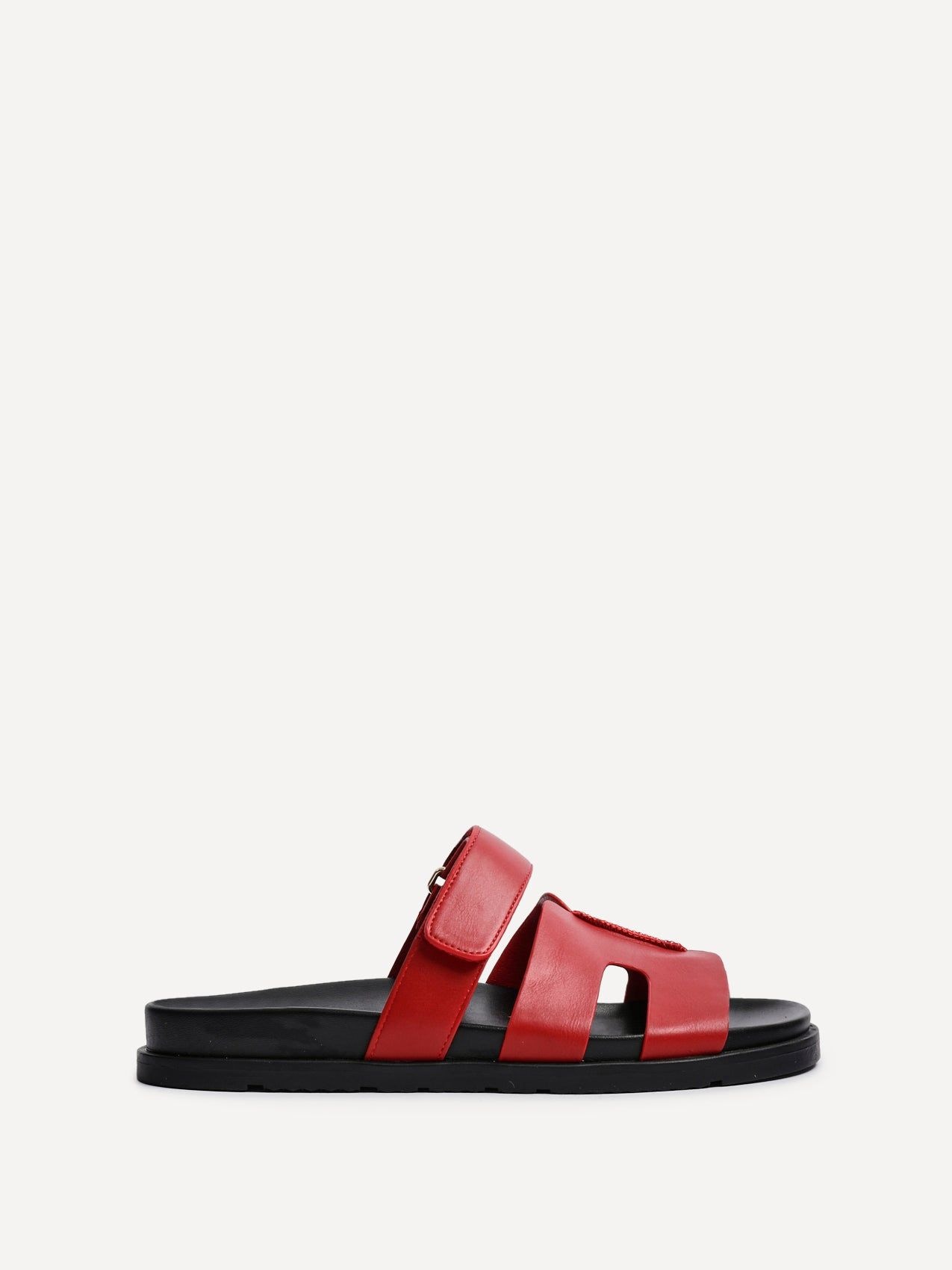 Linzi Emmy Red Faux Leather Sandals