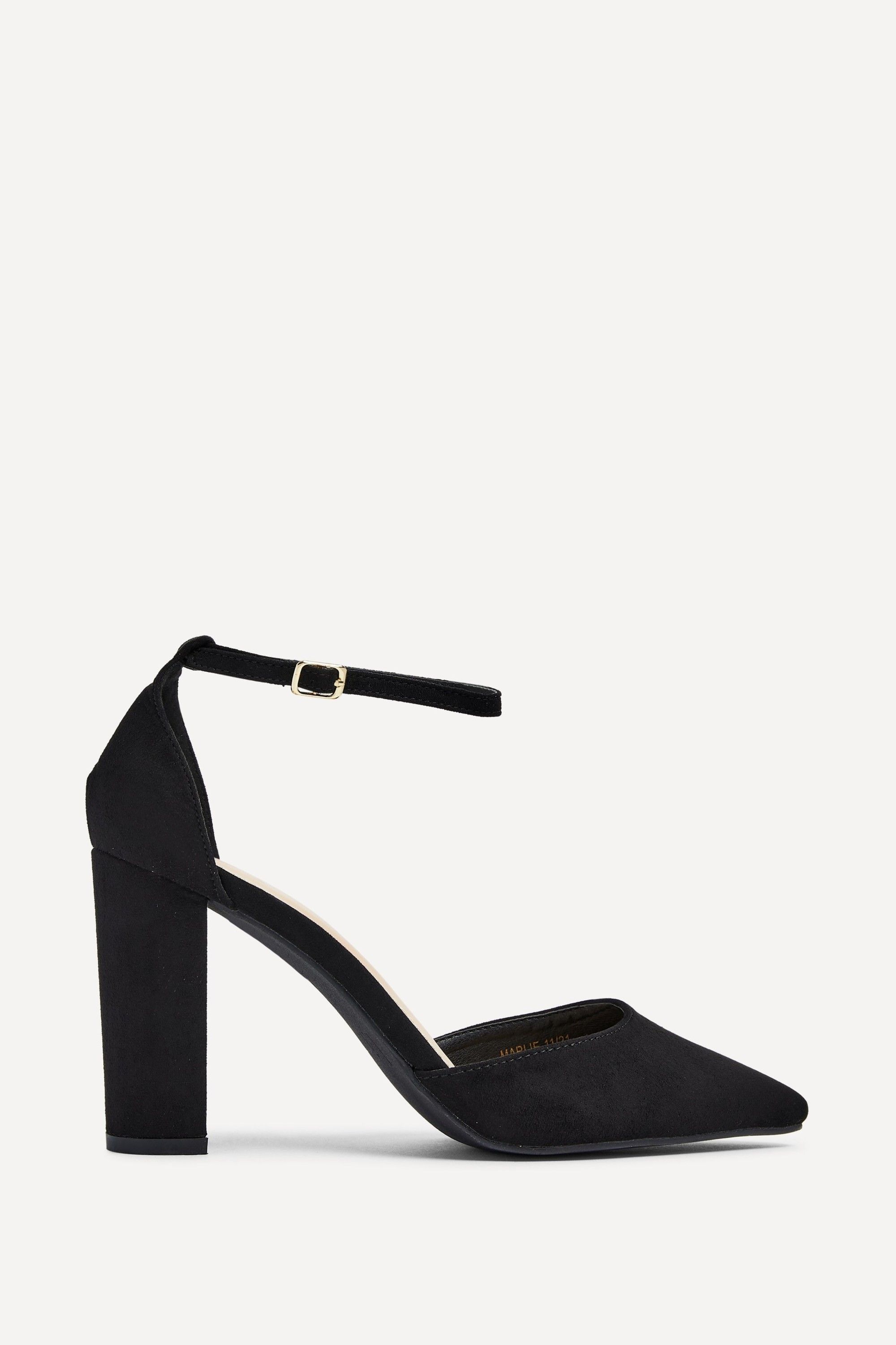 Linzi Marlie Black Suede Court Shoe image 1