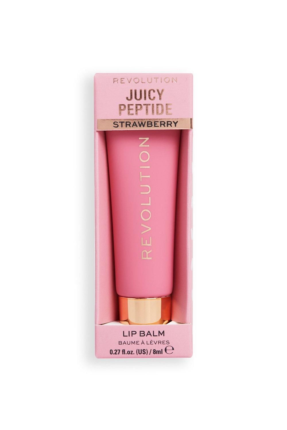 Revolution Juicy Peptide Lip Balm Pink Strawberry image 3
