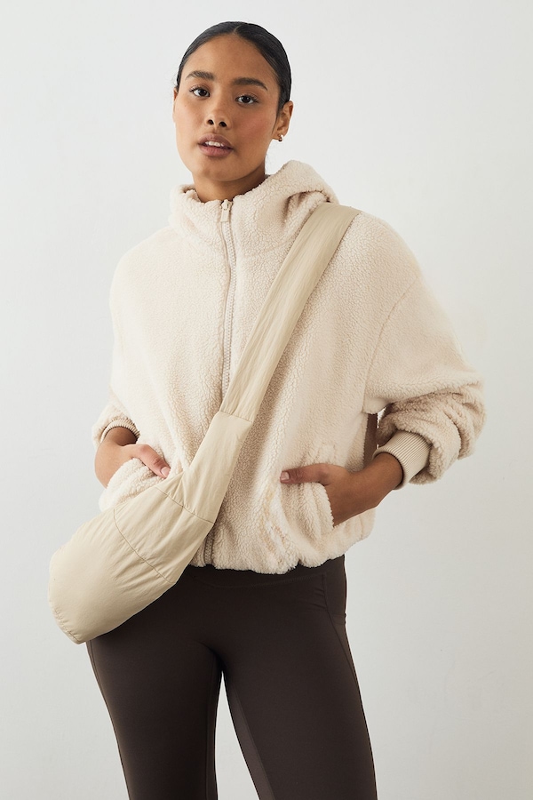 DSGN Studio DSGN Studio Borg Zip Through  Jacket Cream