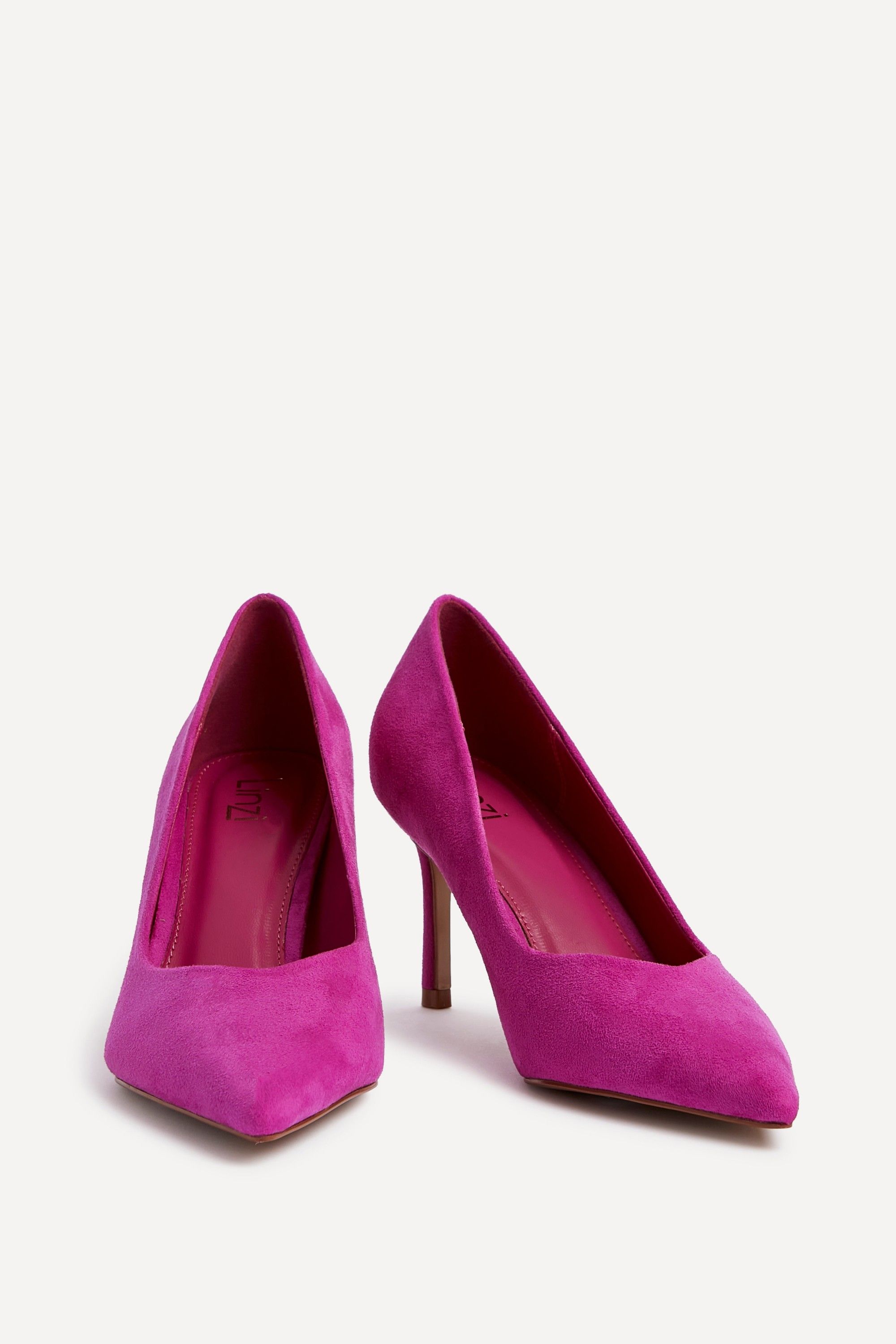 Linzi Classic Fuchsia Faux Suede Court Heels image 3