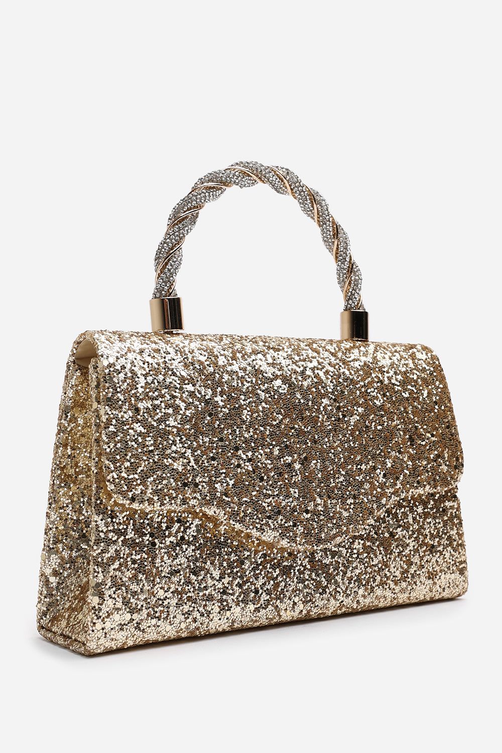 Where's That From 'Pluie' Glitter Evening Bag With Braided Top Handle image 3