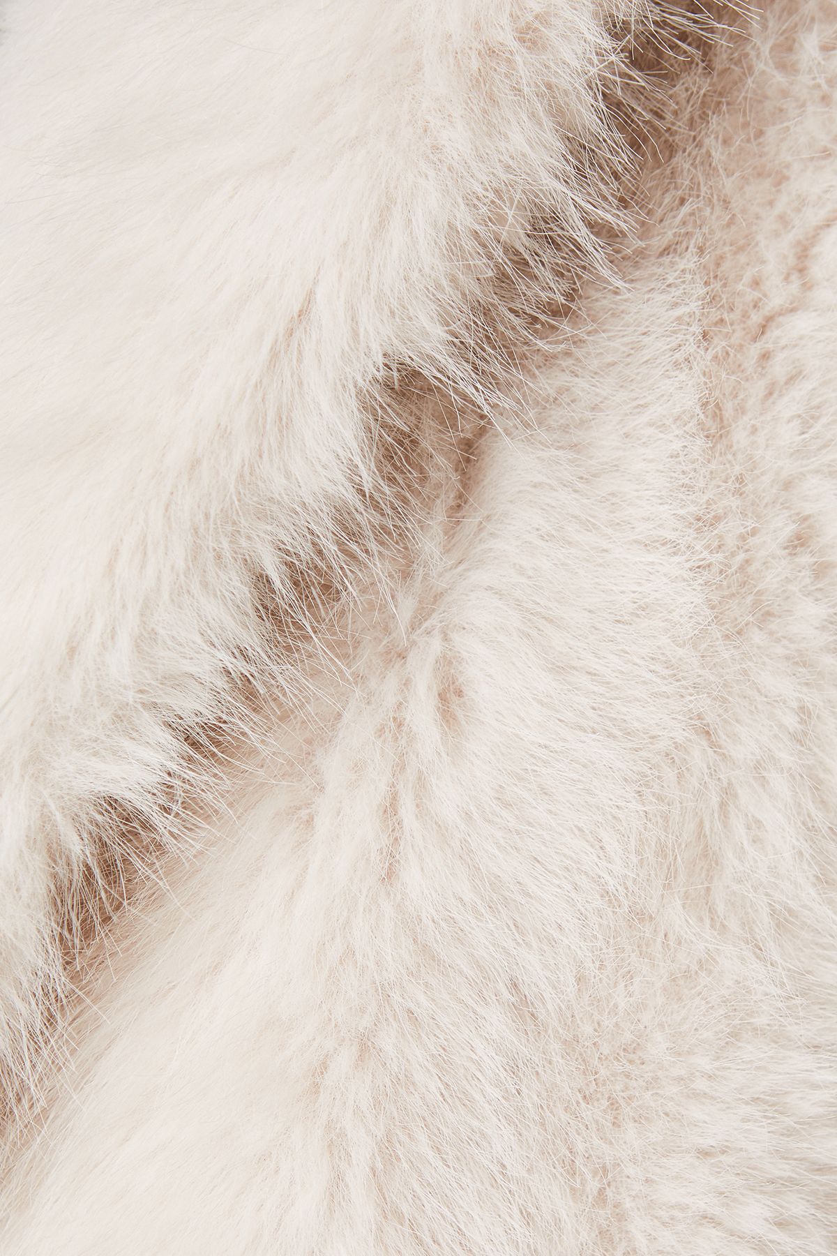 Oasis Cropped Faux Fur Shawl Collar Coat Ivory image 5