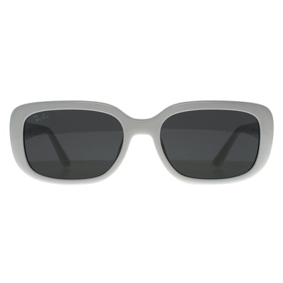 Ray-Ban Rectangle Polished White Dark Grey RB4421D Bio Based