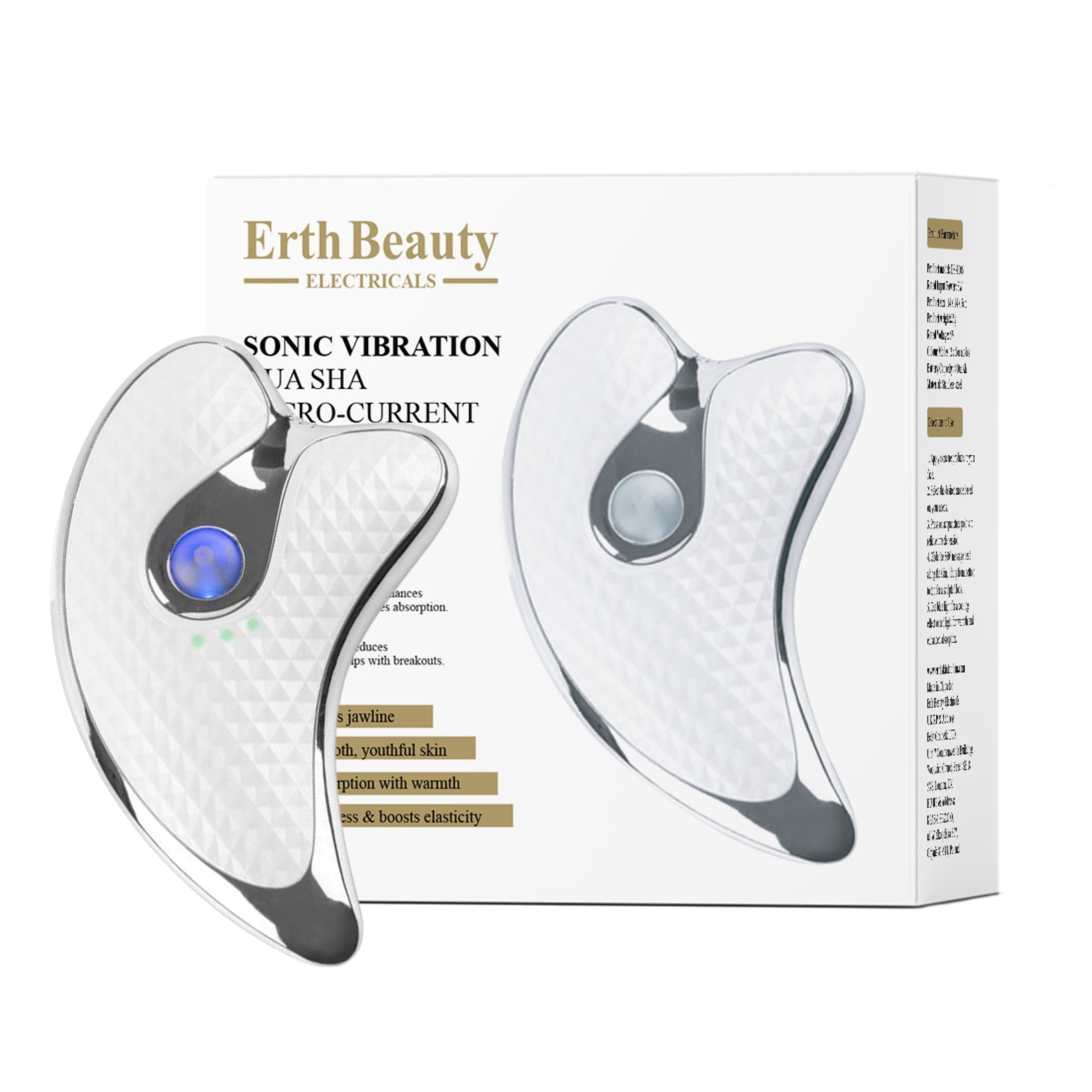 Erth Skin London Sonic Vibration GuaSha Micro-current Massager image 1