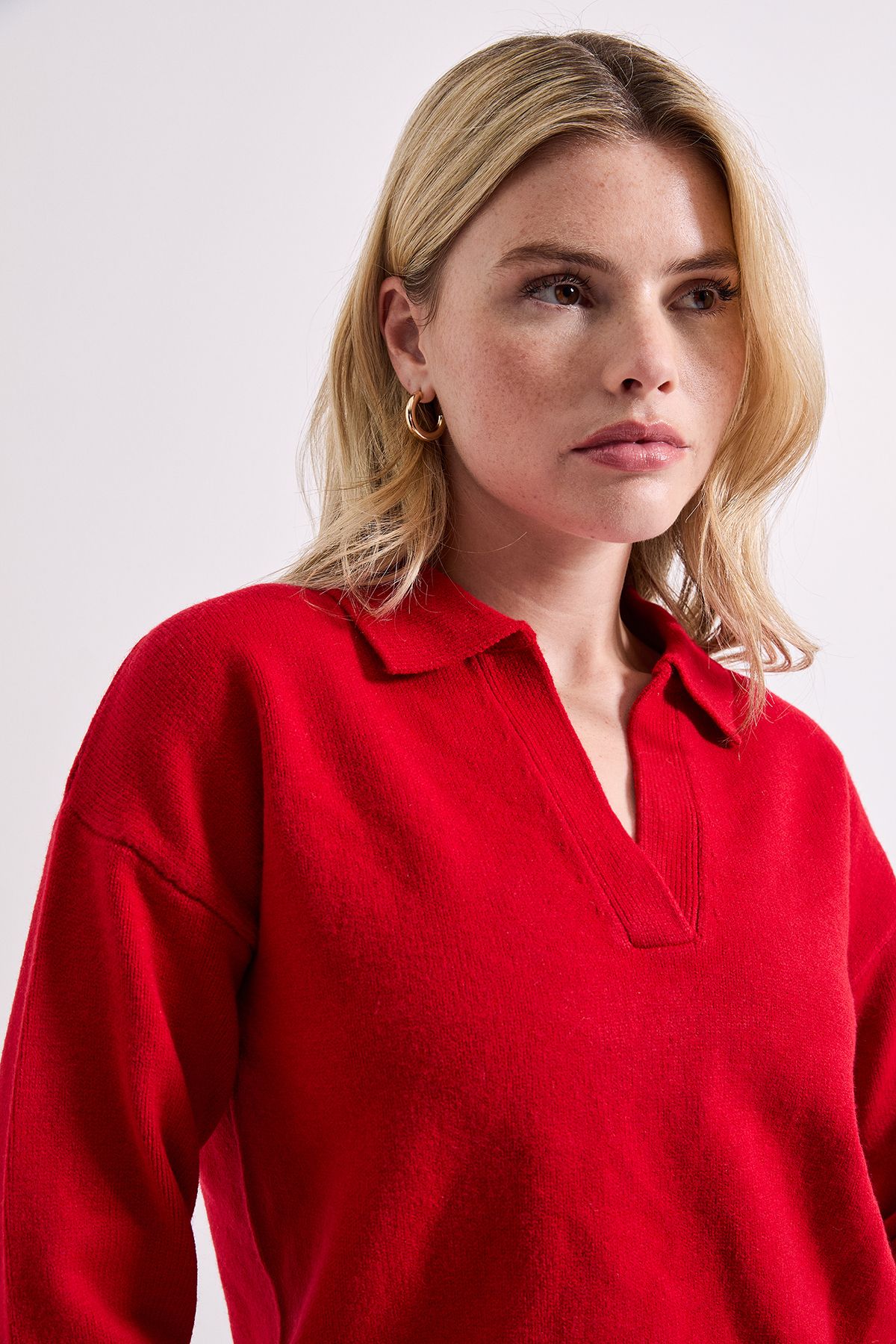 Dorothy Perkins Polo Collared Jumper Red image 4