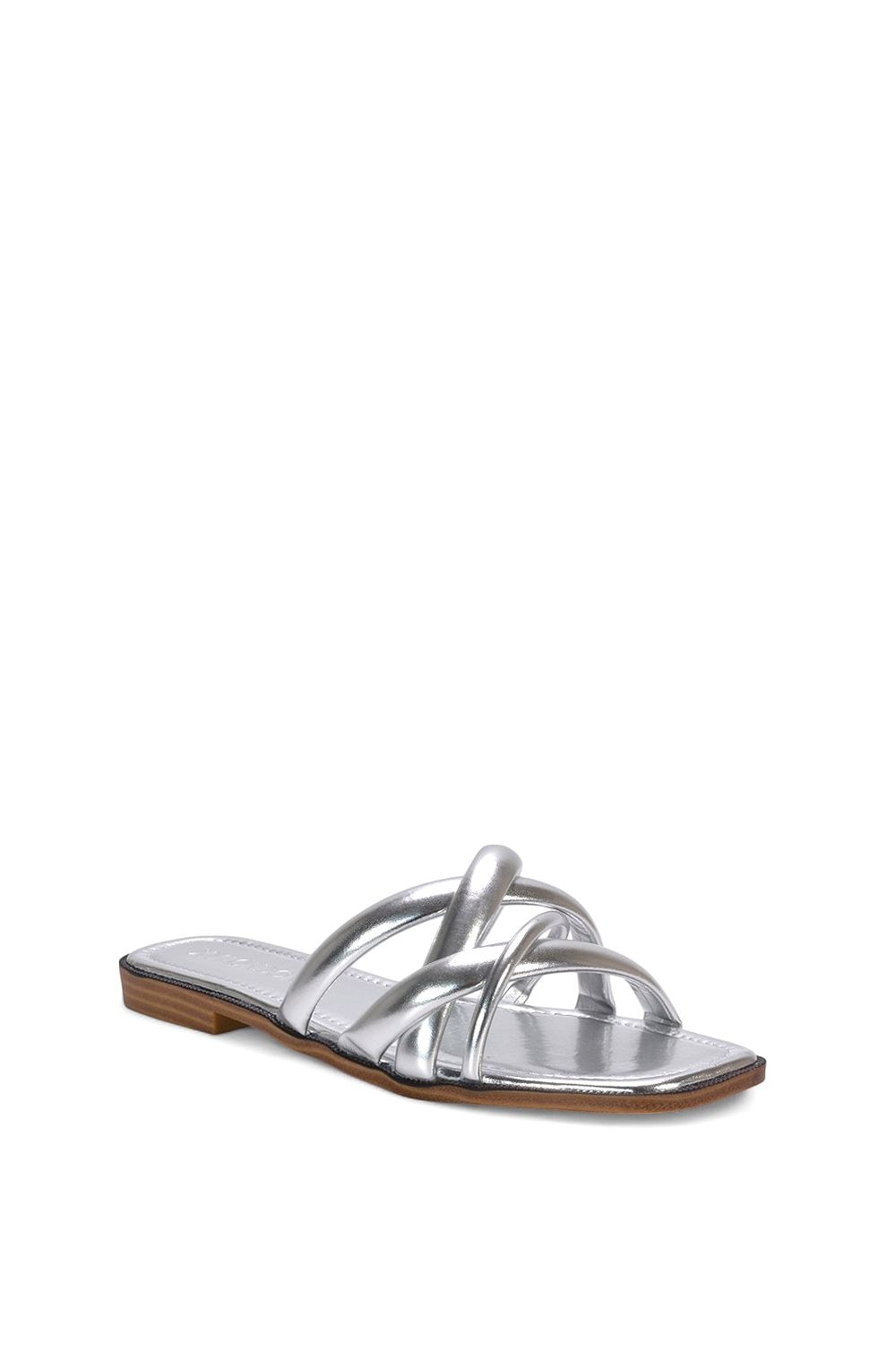 XY London 'Fiona' Strappy Flat Open Toe  Sandal Mule Sliders image 2