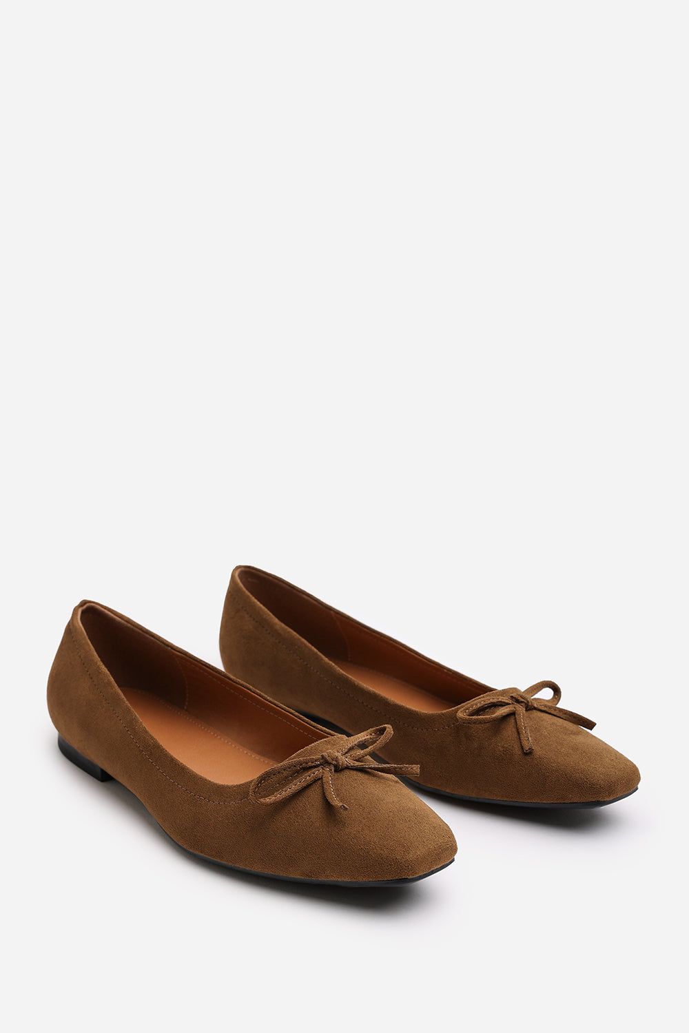 Where's That From 'Mira' Suede Ballet Flats With Front Bow Detail image 4