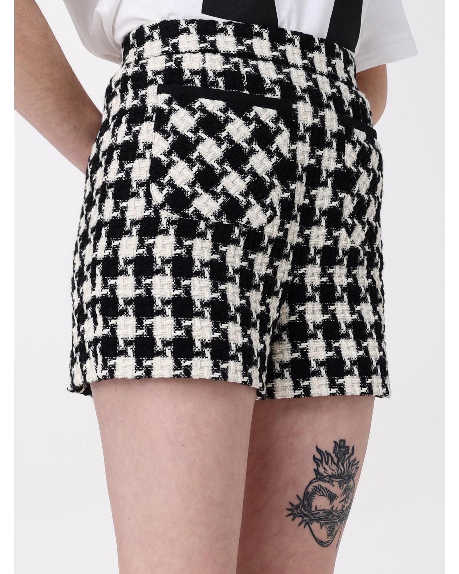 Valentino Houndstooth Tweed Shorts Wo - White image 4