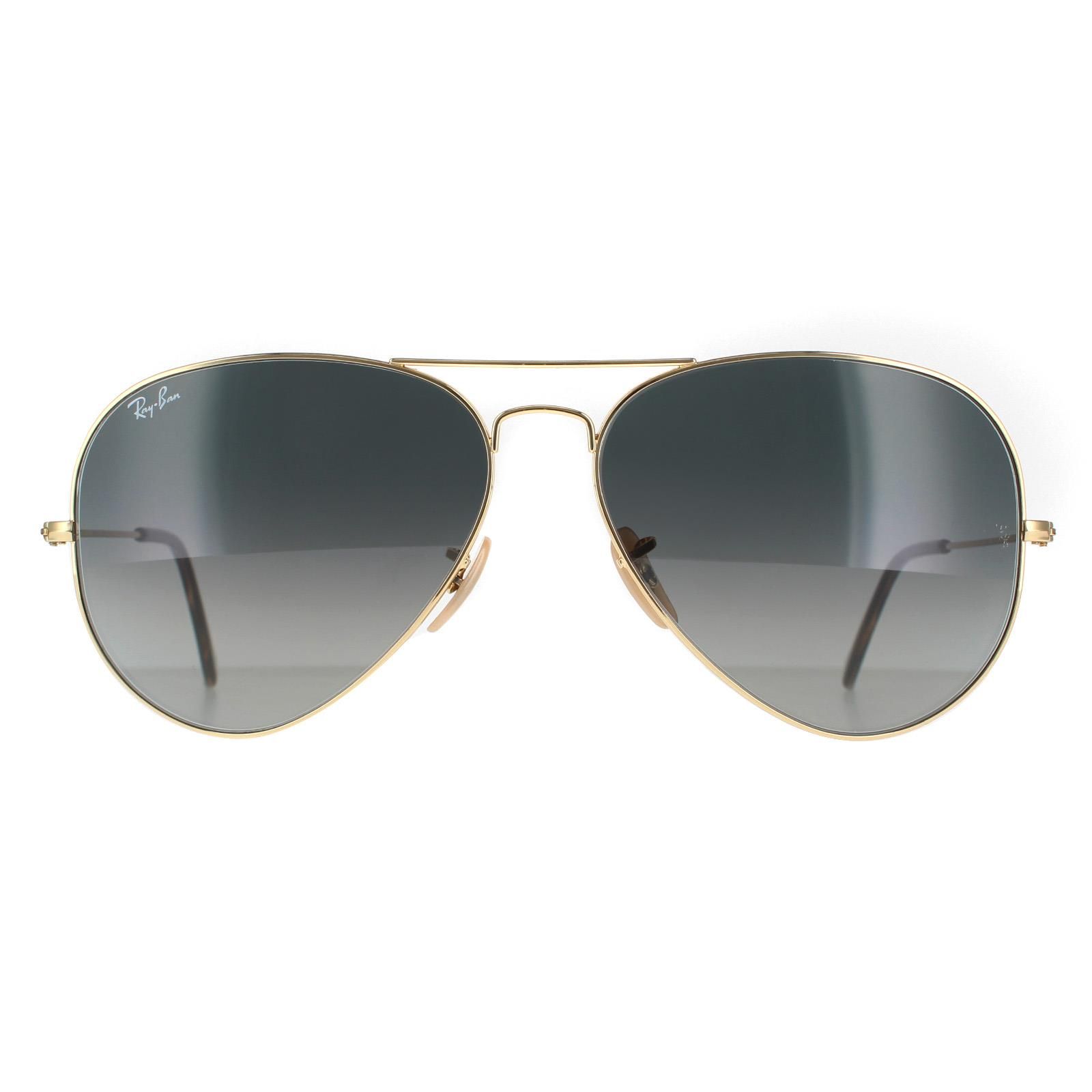 Ray-Ban Aviator Gold Grey Gradient Aviator RB3025 Sunglasses