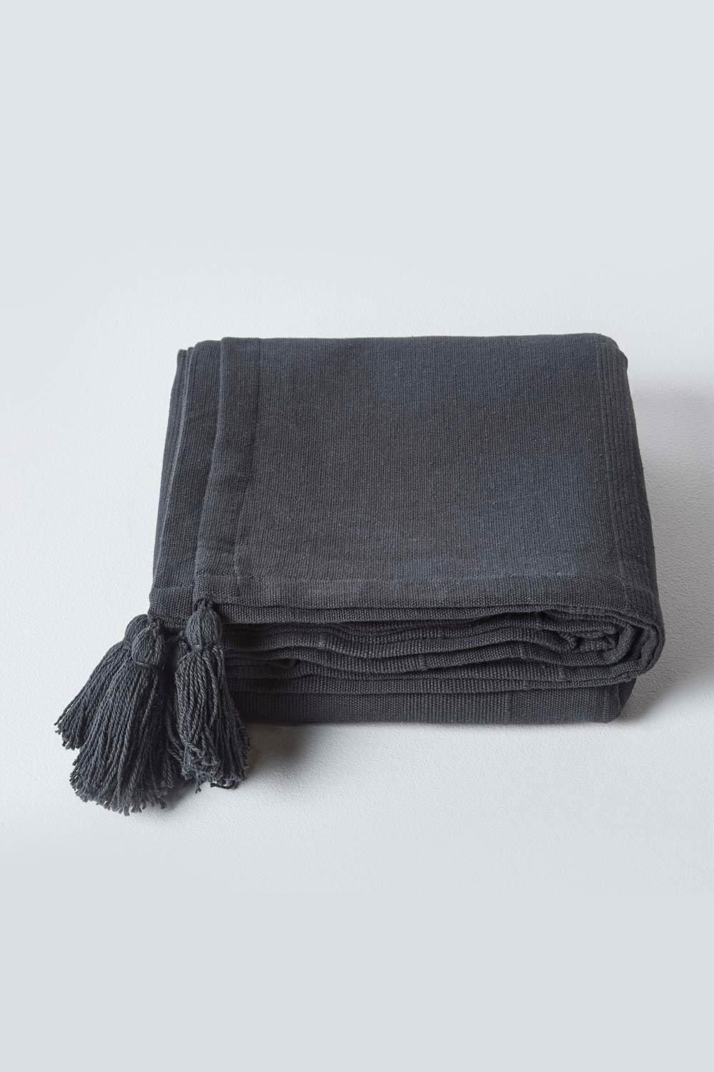 Homescapes Cotton Rajput Ribbed Throw image 2