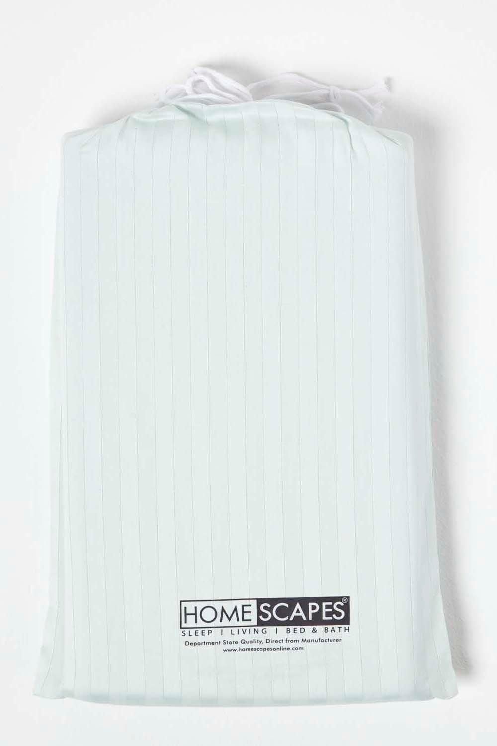 Homescapes Cotton Stripe Fitted Cot Sheets 330 Thread Count, 2 Pack image 5