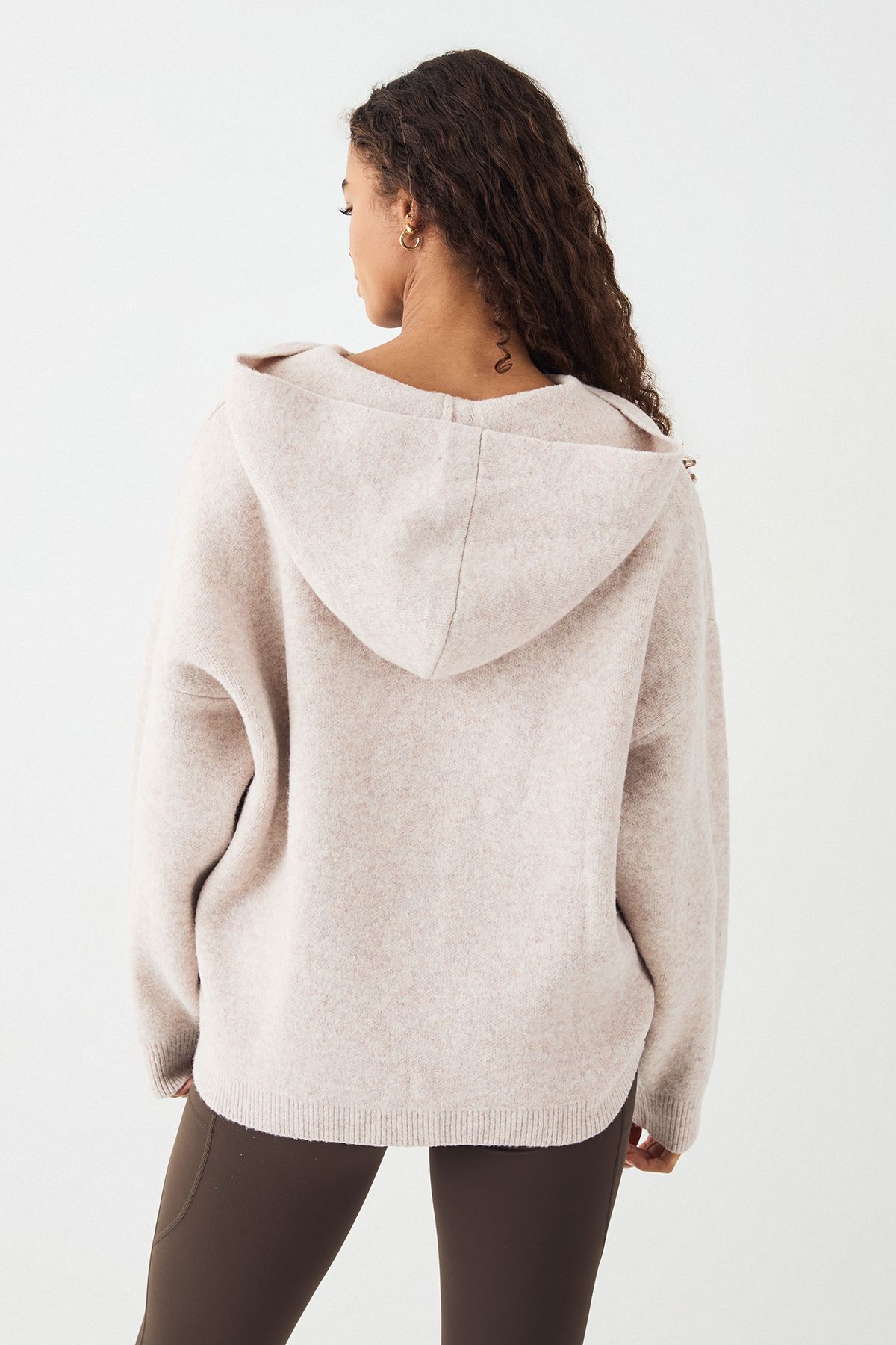 DSGN Studio DSGN Studio Knitted Oversized Hoodie Cream image 2