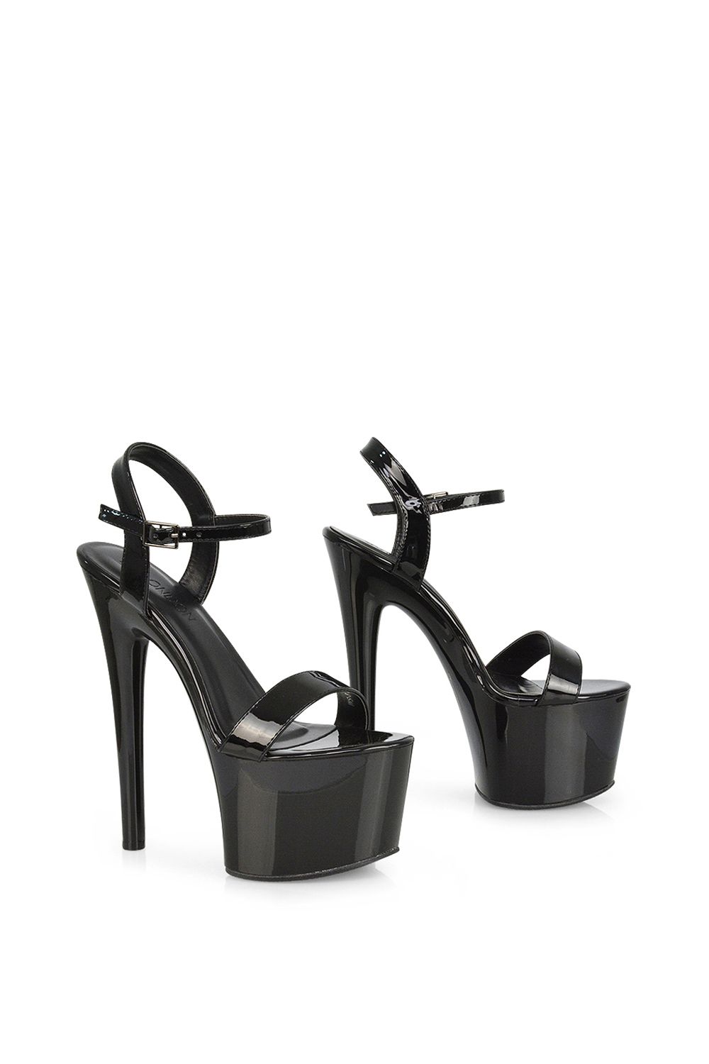XY London 'Matilda' Statement Strappy Sky High Stiletto Platform Heels image 4
