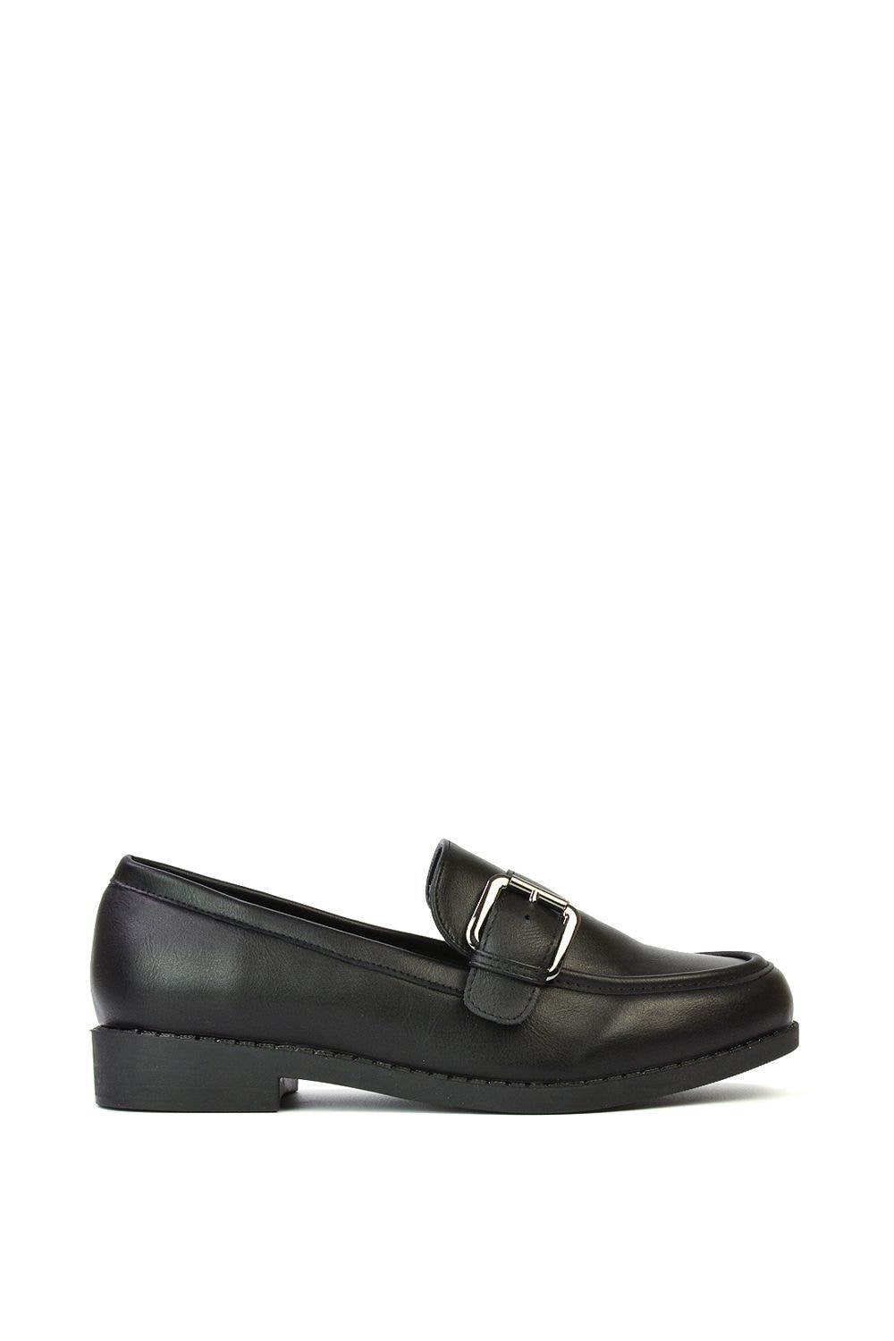 XY London 'Kali' Buckle Up School Shoes Loafers With Chunky Soles