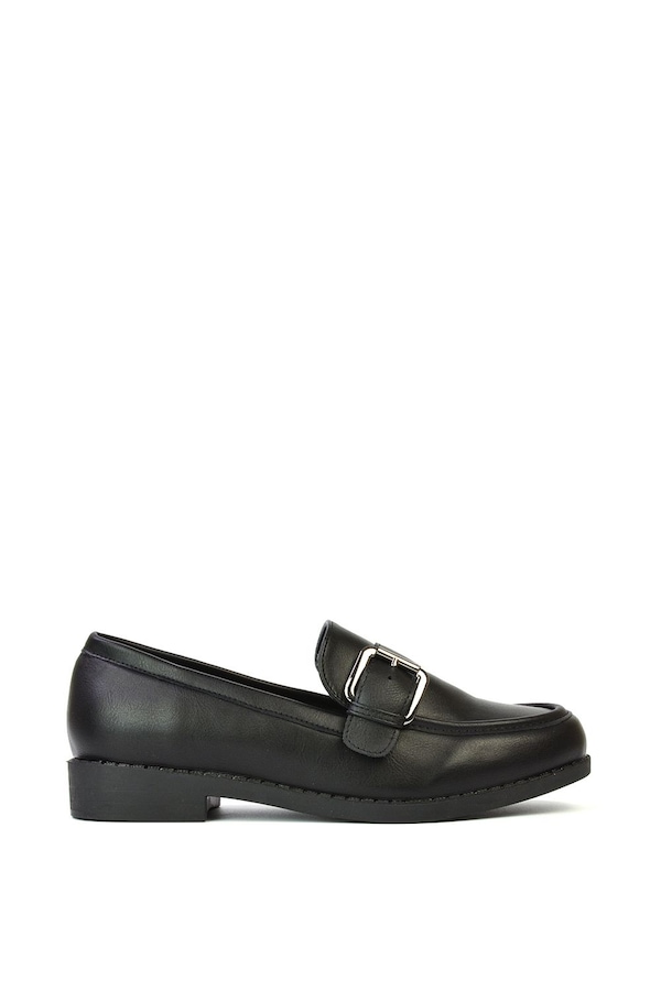 XY London 'Kali' Buckle Up School Shoes Loafers With Chunky Soles