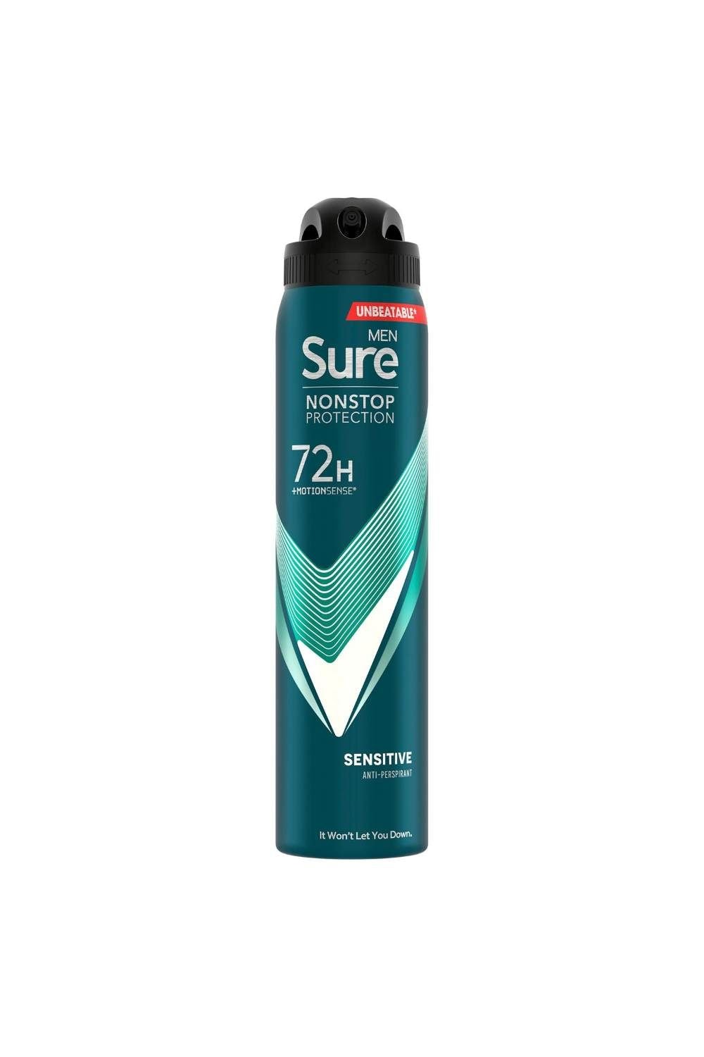Sure Men 'Anti-Perspirant' 72H Protection Sensitive Deodorant, 6x250ml image 2