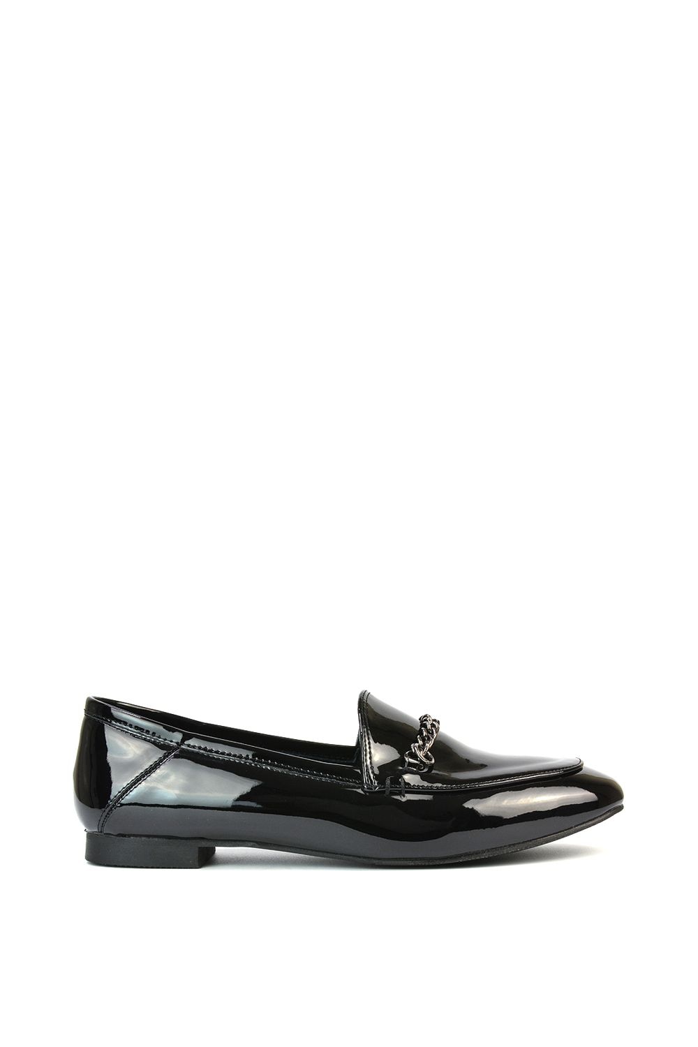 XY London 'Tessah' Chain Detail Flat Heel Slip On Loafers image 1