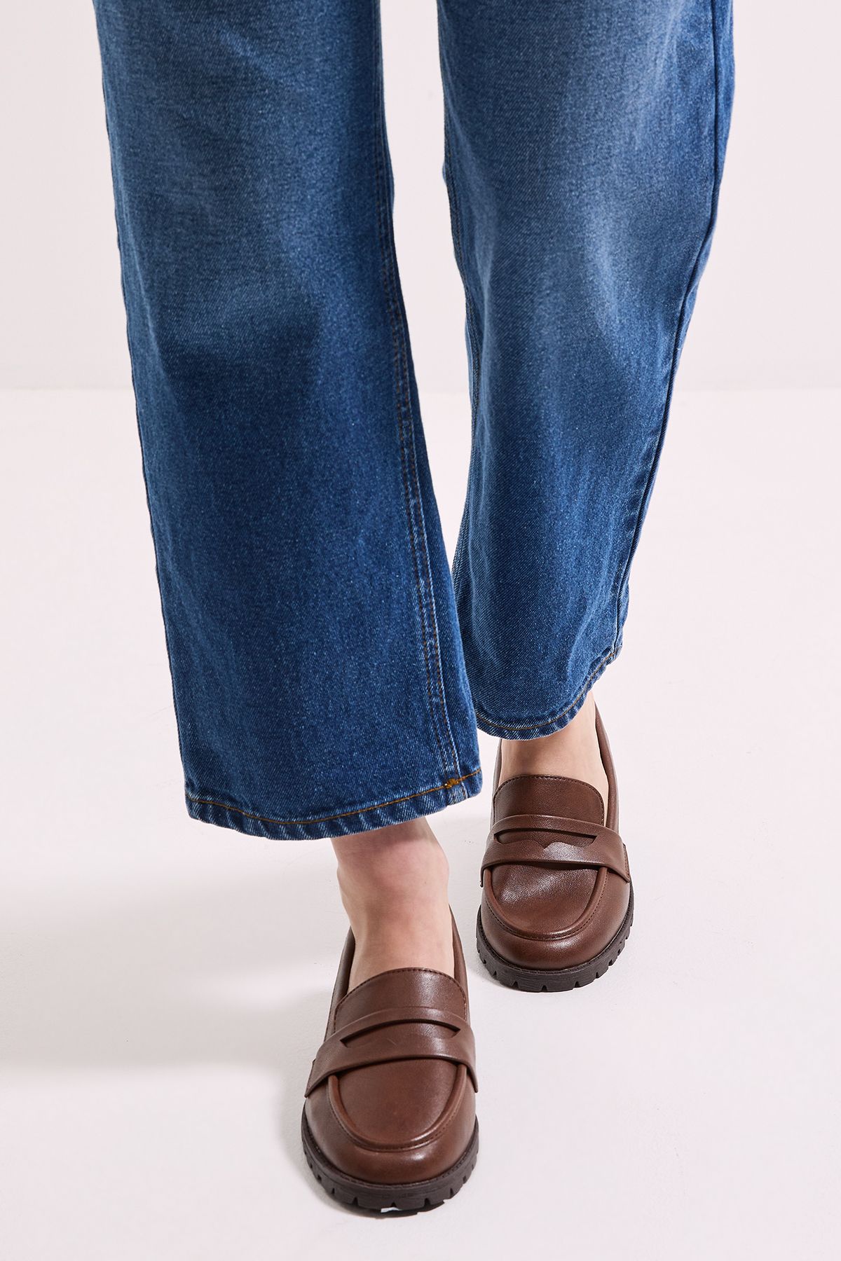 Dorothy Perkins Leoni Chunky Loafers Tan image 3